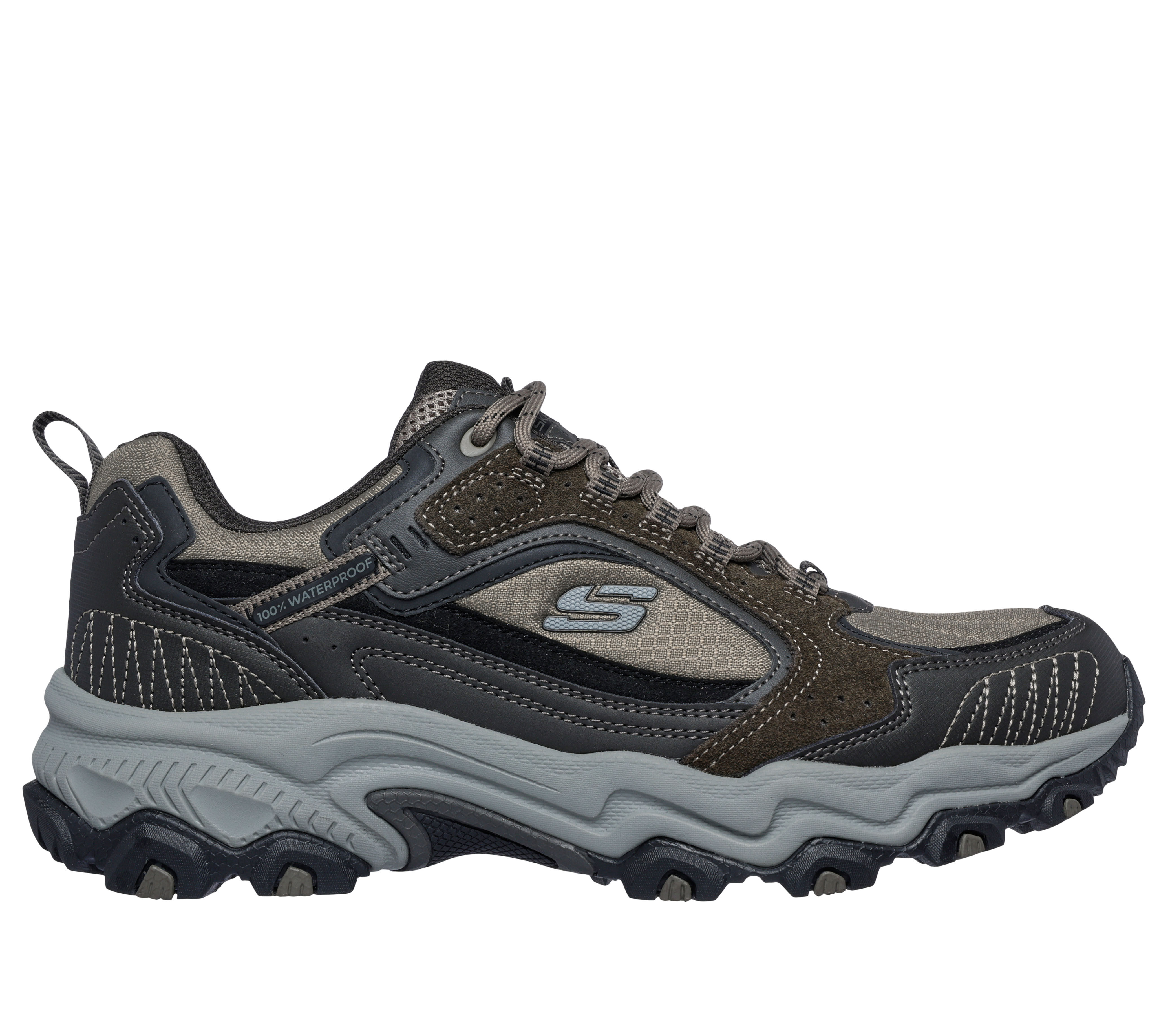 Skechers Men s Stamina AT Vintage Stitch Sneaker in Olive Brown Size 9.5 Medium Width