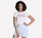 Rhinestone Cascade Modern Tee, WHITE / PINK, large image number 0