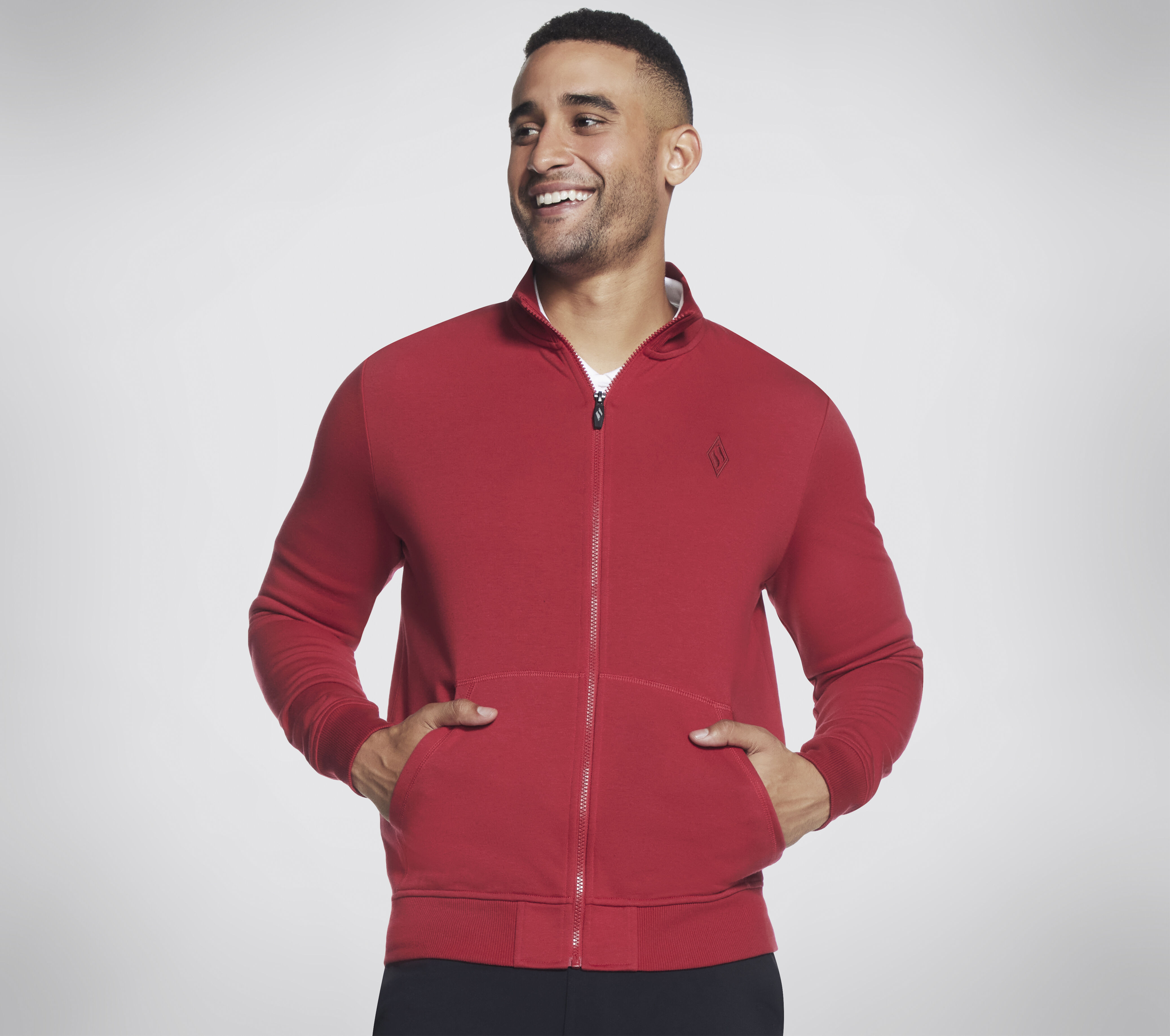 Hoodless sweatshirt hot sale jacket