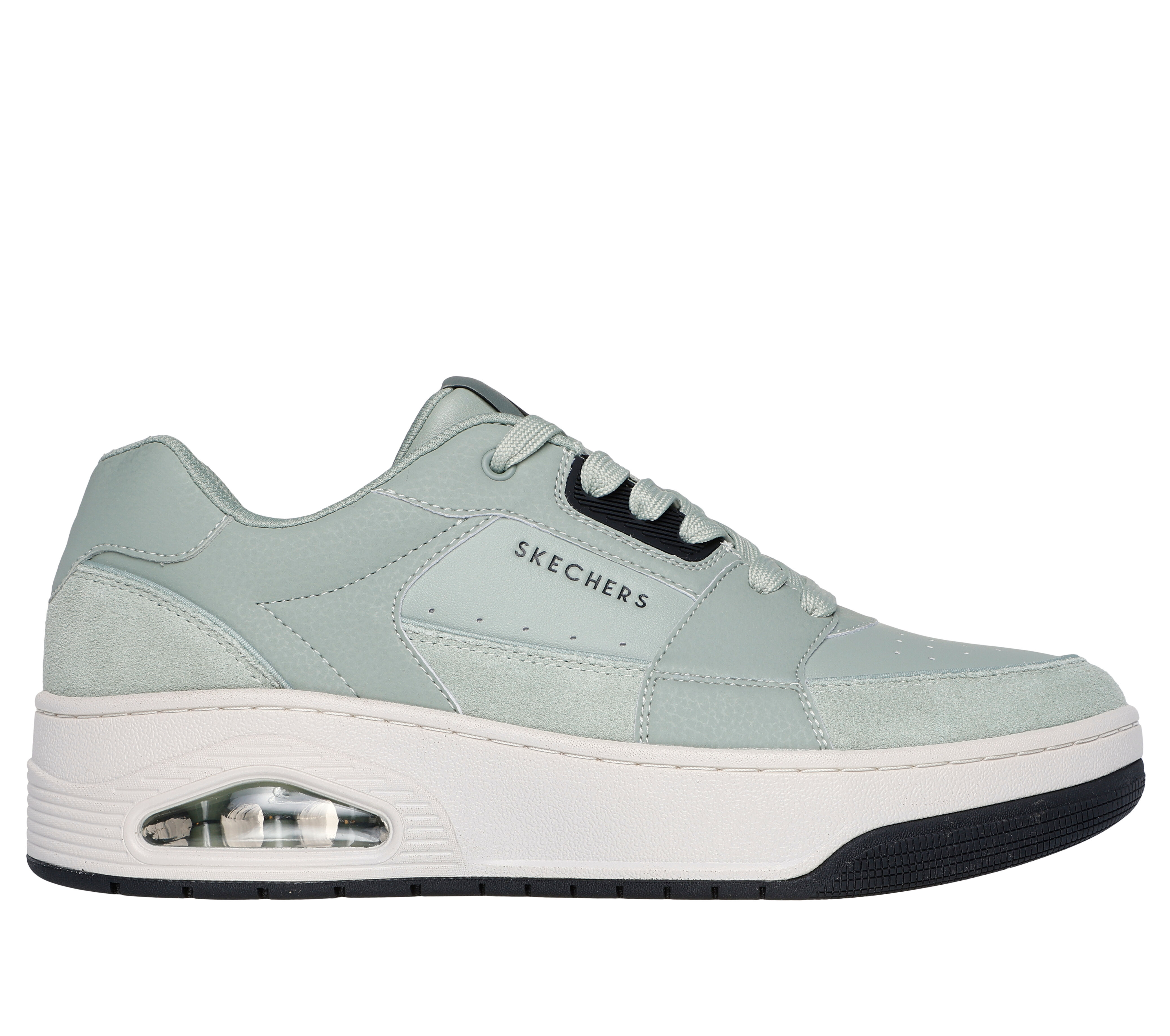 Skechers Men s Uno Court Low Post Match Sneaker in Sage Size 11.0 Medium Width