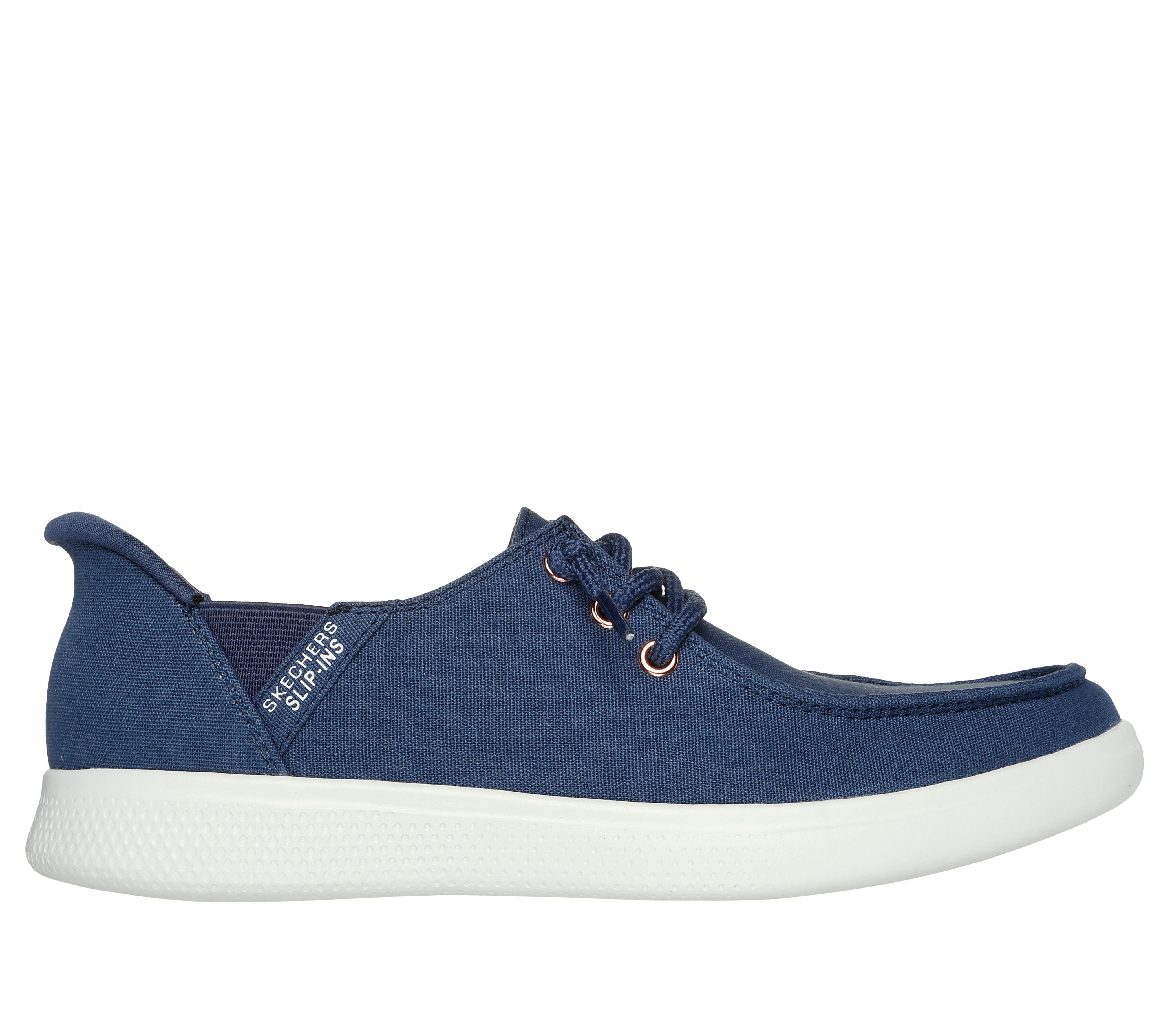 Navy blue shop slip on skechers