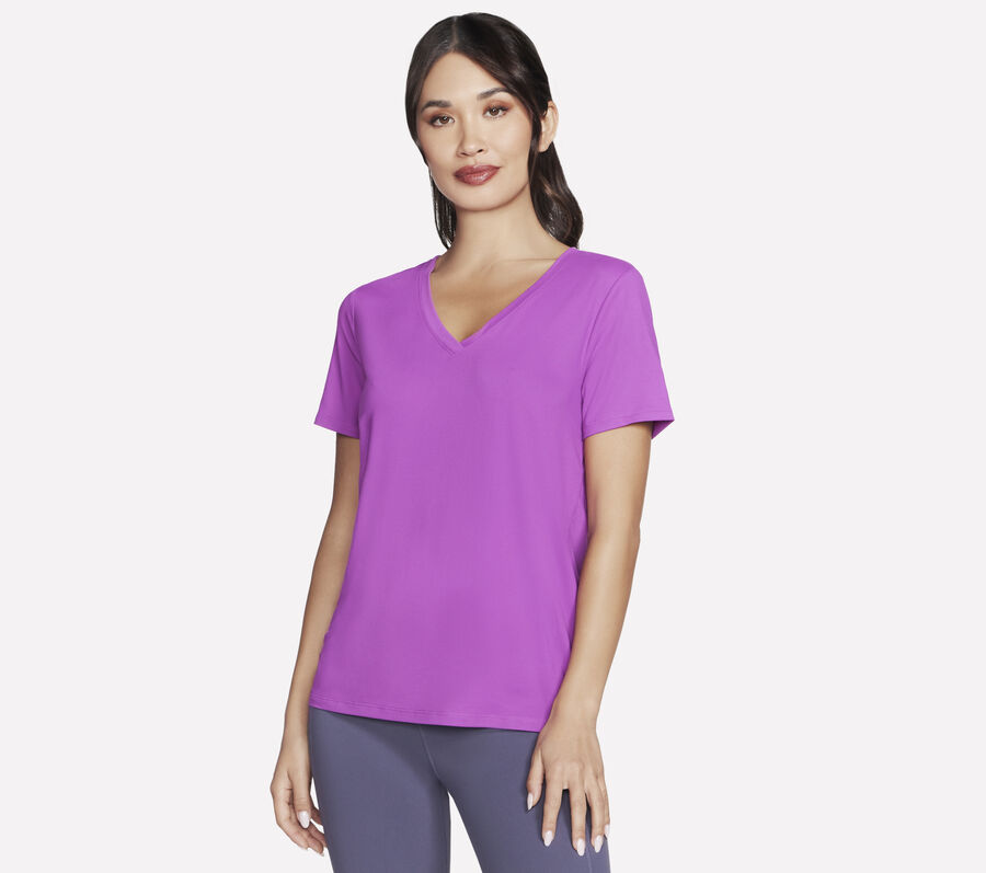 GO DRI Serene V-Neck Top, VIOLETTE, largeimage number 0