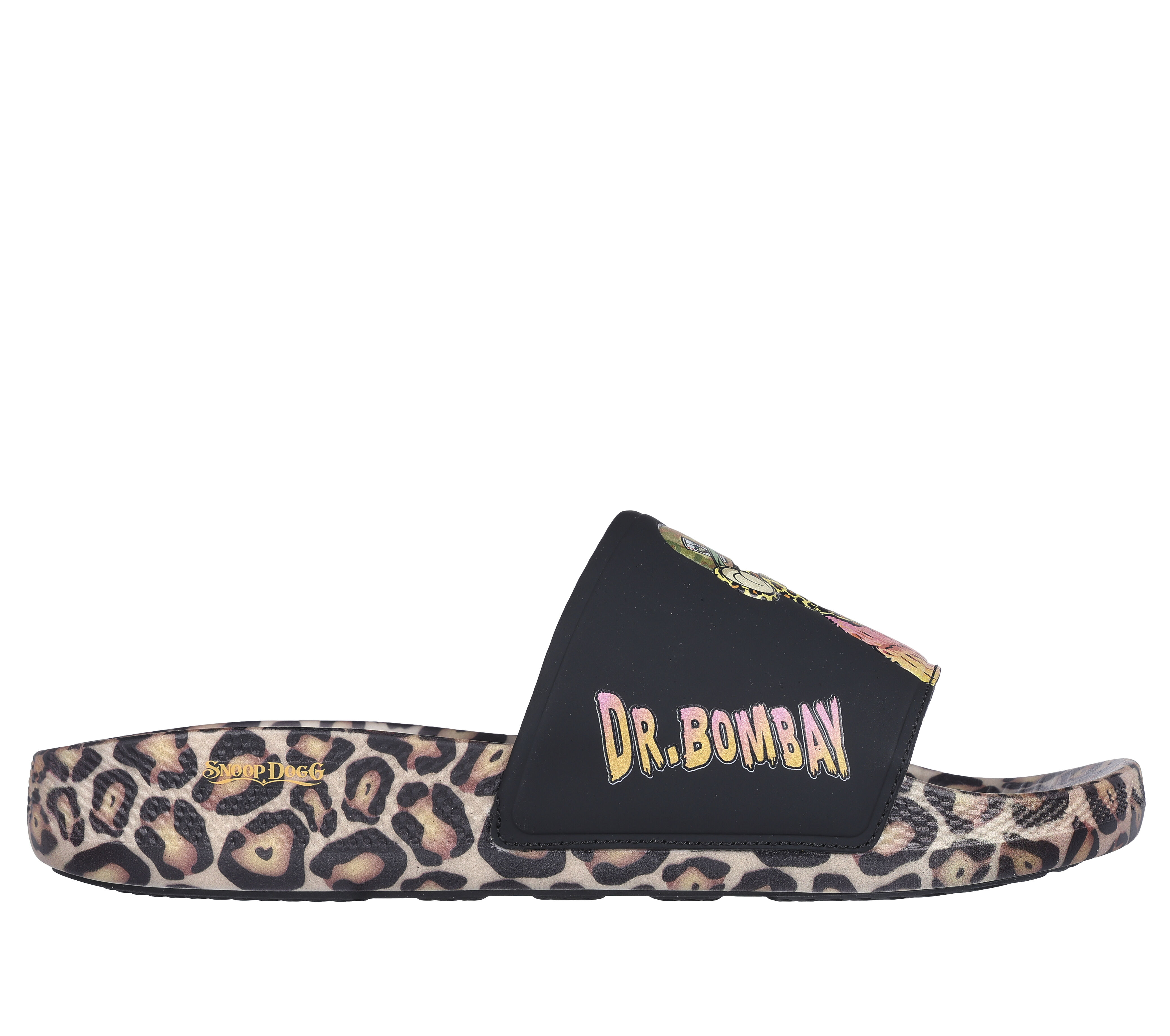 Skechers Men's Snoop Dogg: Hyper Slide - Dr. Bombay Sandal in Leopard, Size 13.0 Medium Width, Hyper Burst