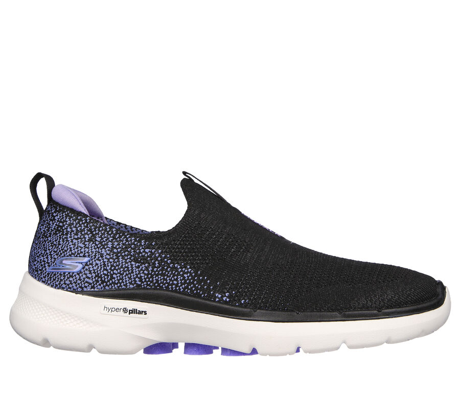 Skechers GOwalk 6 - Glimmering, BLACK / LAVENDER, largeimage number 0