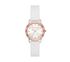 Scalloped Bezel White Watch, BLANC, swatch