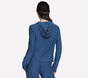 Diamond Brushed Hoodie, TURQUOISE / BLEU MARINE, large image number 1