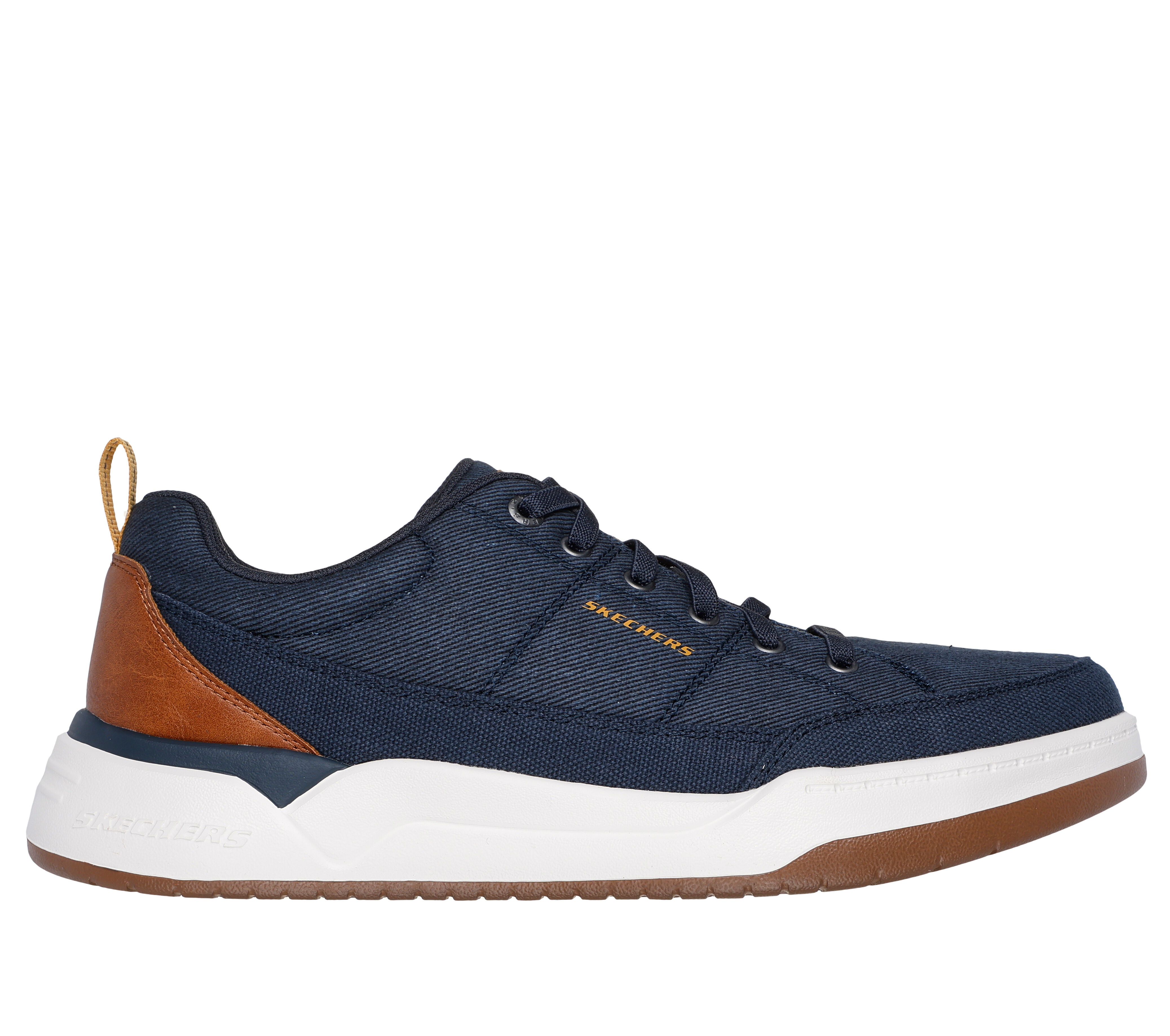 Skechers Men s Relaxed Fit Corliss Draven Sneaker in Navy Blue Size 7.0 Vegan Medium Width