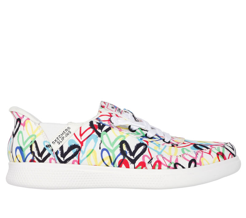 Skechers Slip-ins: BOBS Skip Cute - Gold Motive, WHITE / MULTI, largeimage number 0