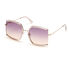 Modified Butterfly Semi-Rimless Sunglasses, BEIGE, swatch