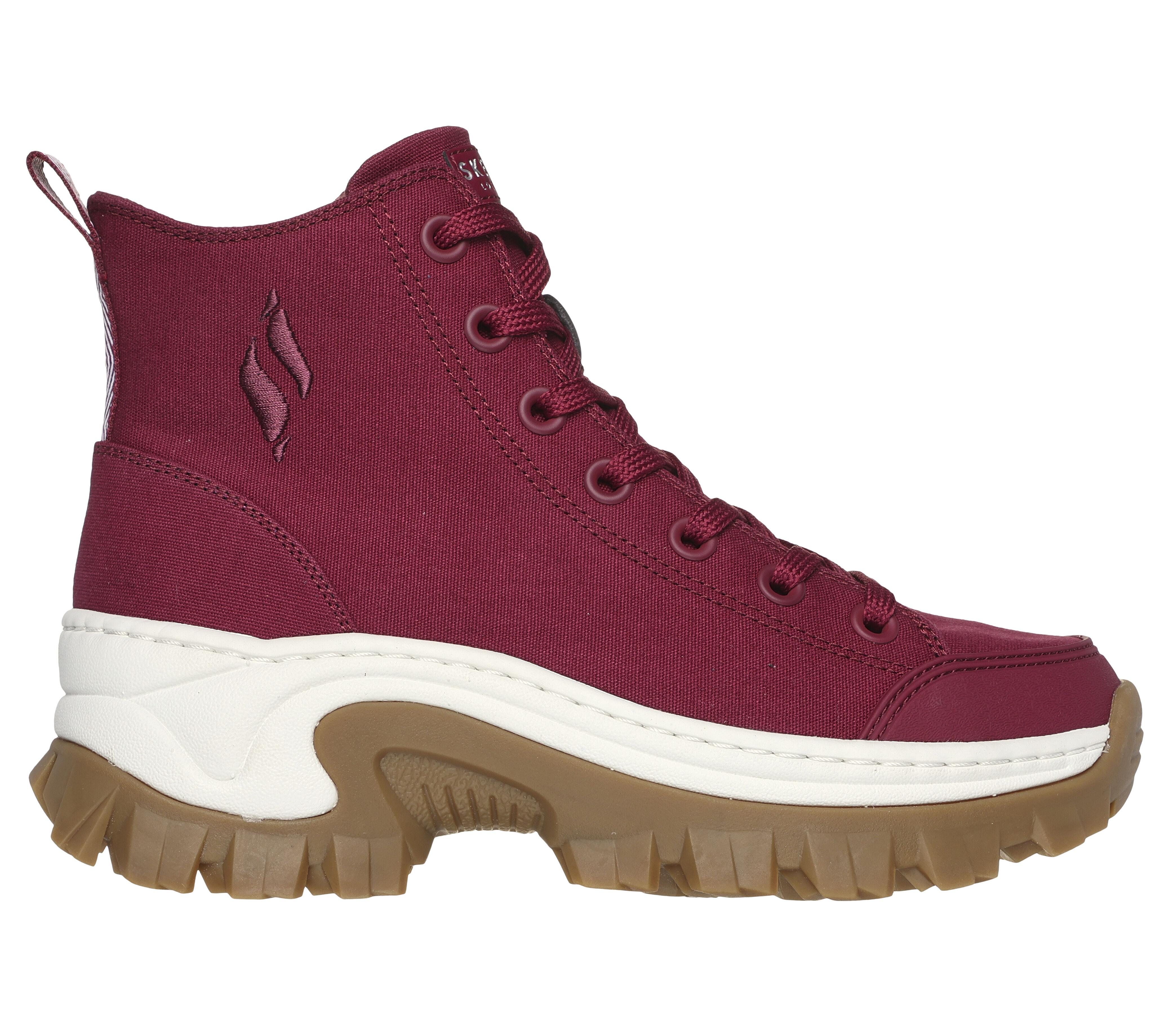 Burgundy skechers top