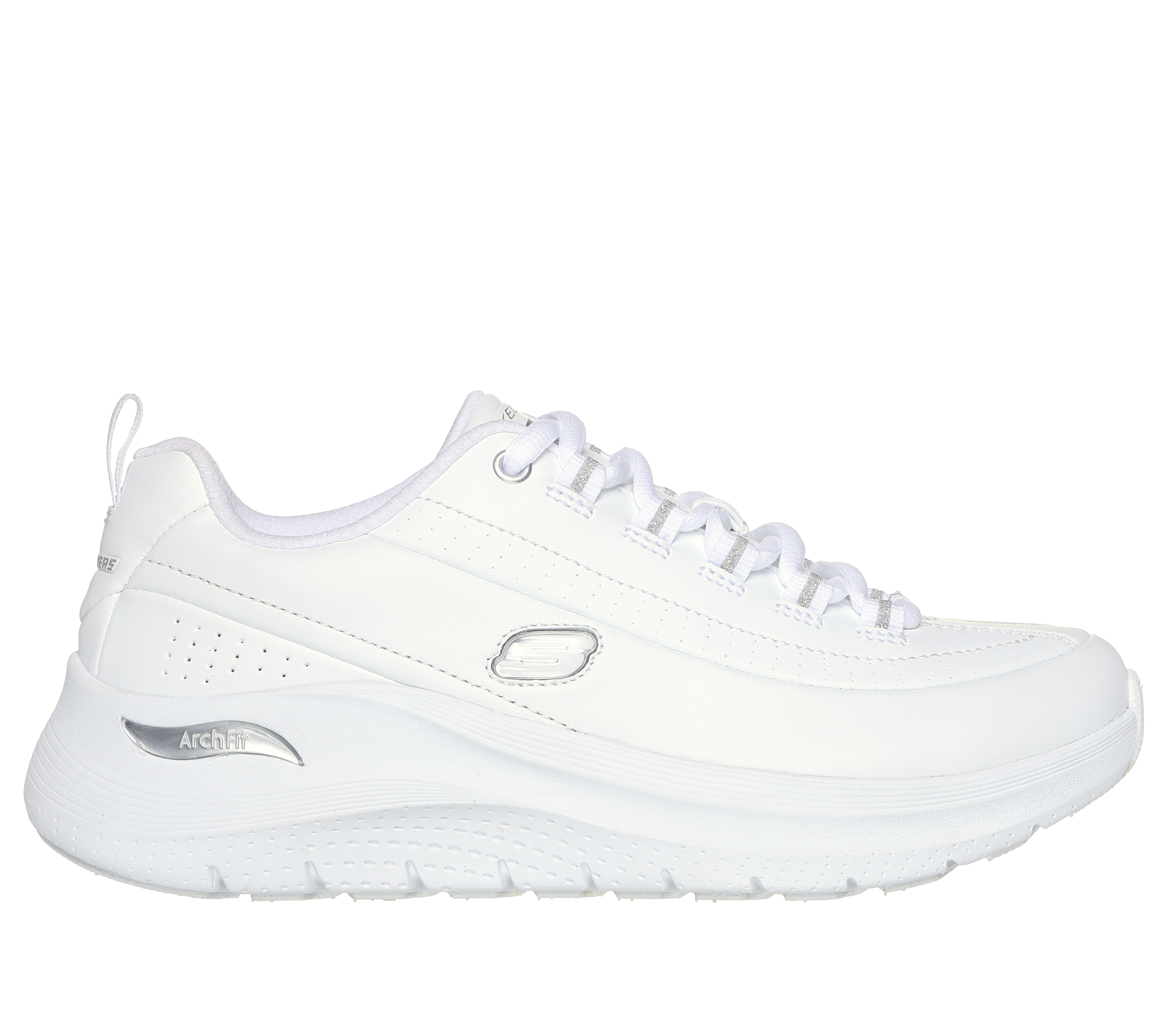 Basket skechers femme argent clearance