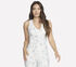 GO FLEX RIB Floral Mirage V-Neck Tank, SILVER / GRAY, swatch