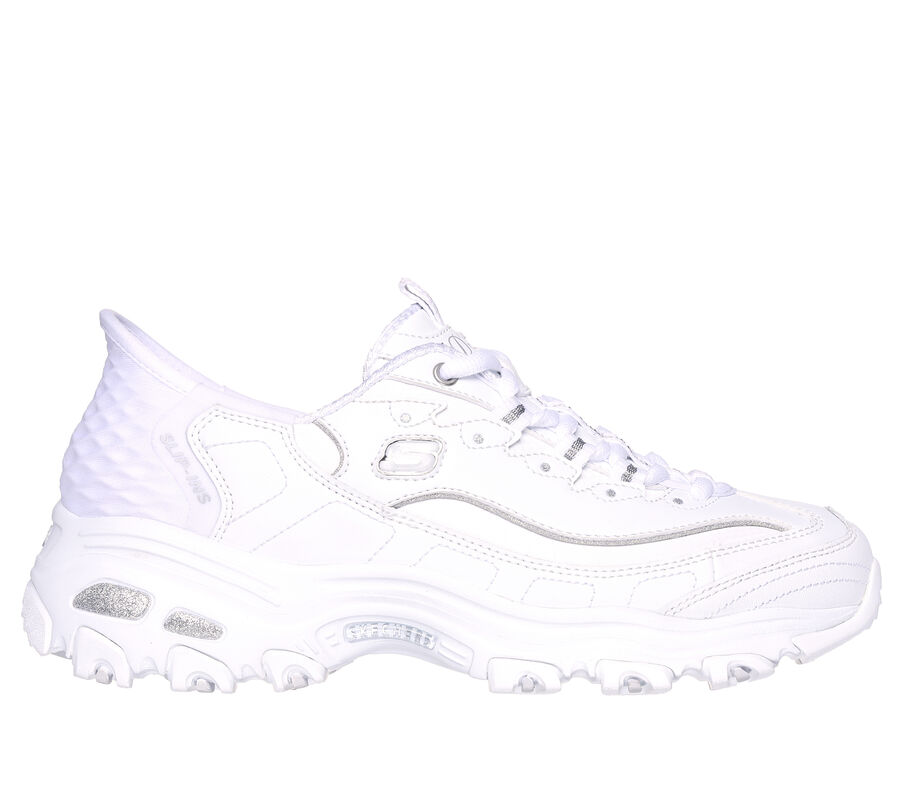Skechers Slip-ins: D'Lites - New Scene, WHITE / SILVER, largeimage number 0