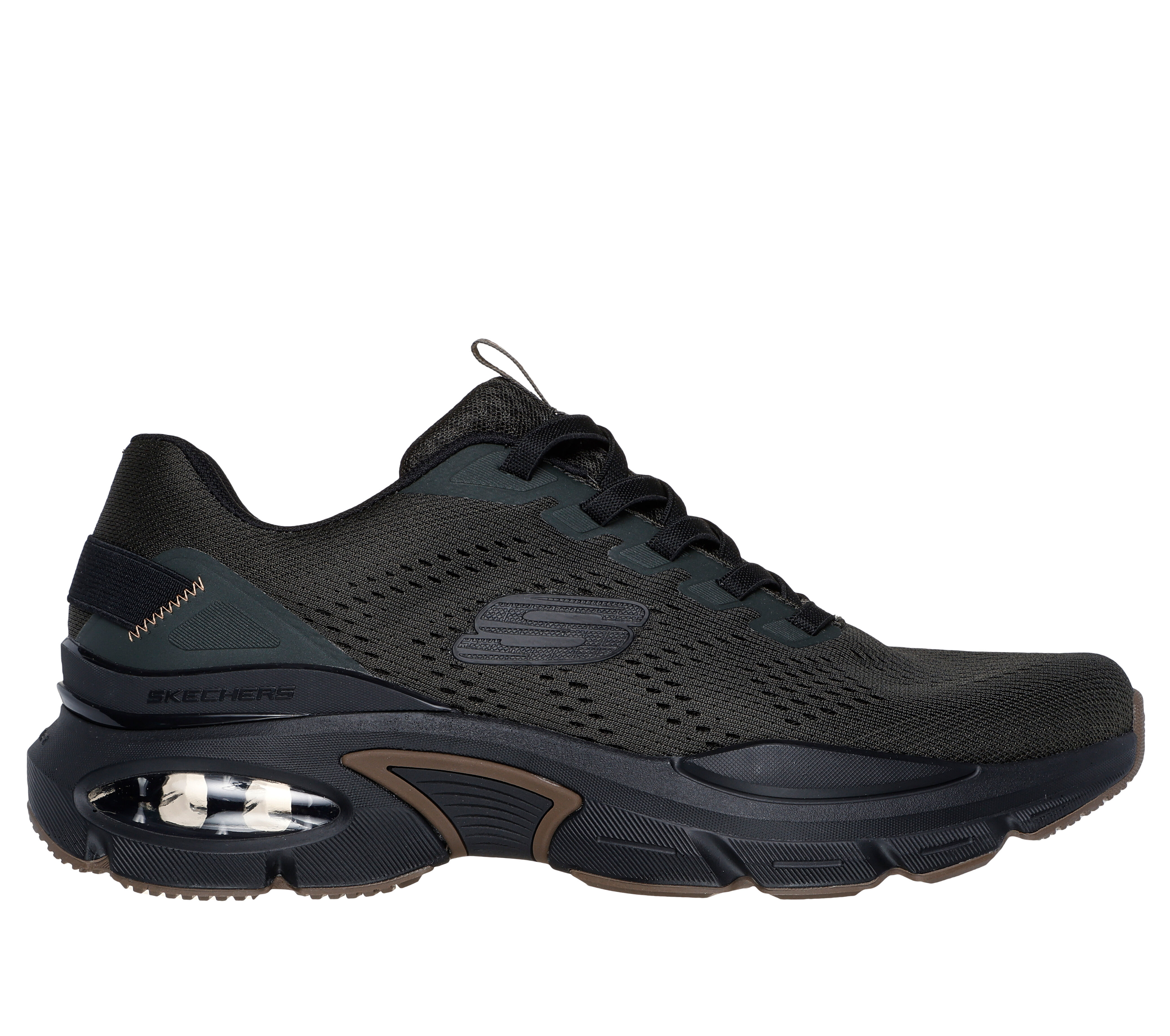 Skechers Men s Skech Air Ventura Sneaker in Olive Black Size 13.0 Vegan Medium Width