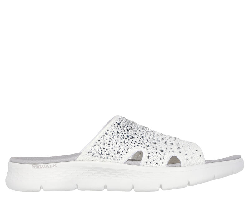 GO WALK Flex Sandal - Glitz, BLANC/ARGENT, largeimage number 0