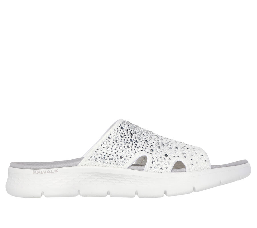 GO WALK Flex Sandal - Glitz, BLANC/ARGENT, largeimage number 0