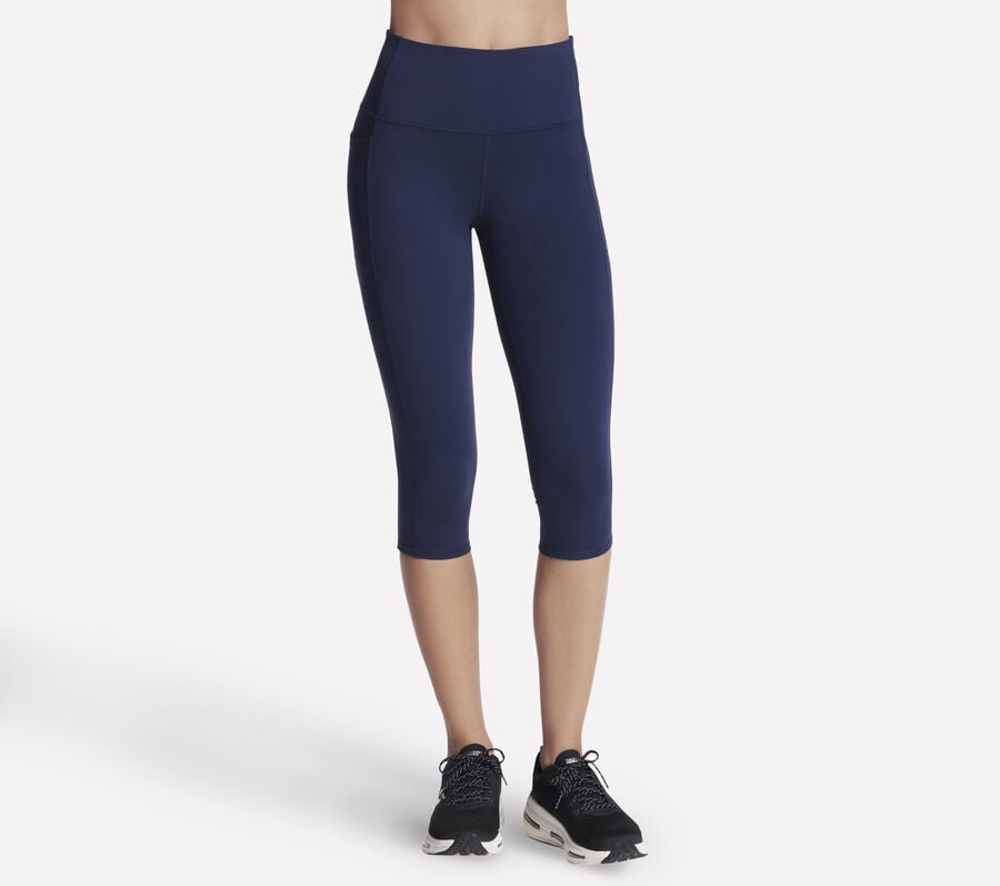 Skechers Apparel GO WALK HW Capri, BLEU MARINE, largeimage number 0