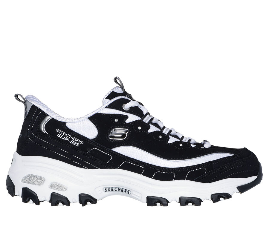 Skechers Slip-ins: D'Lites - Fan Girl, BLACK / WHITE, largeimage number 0
