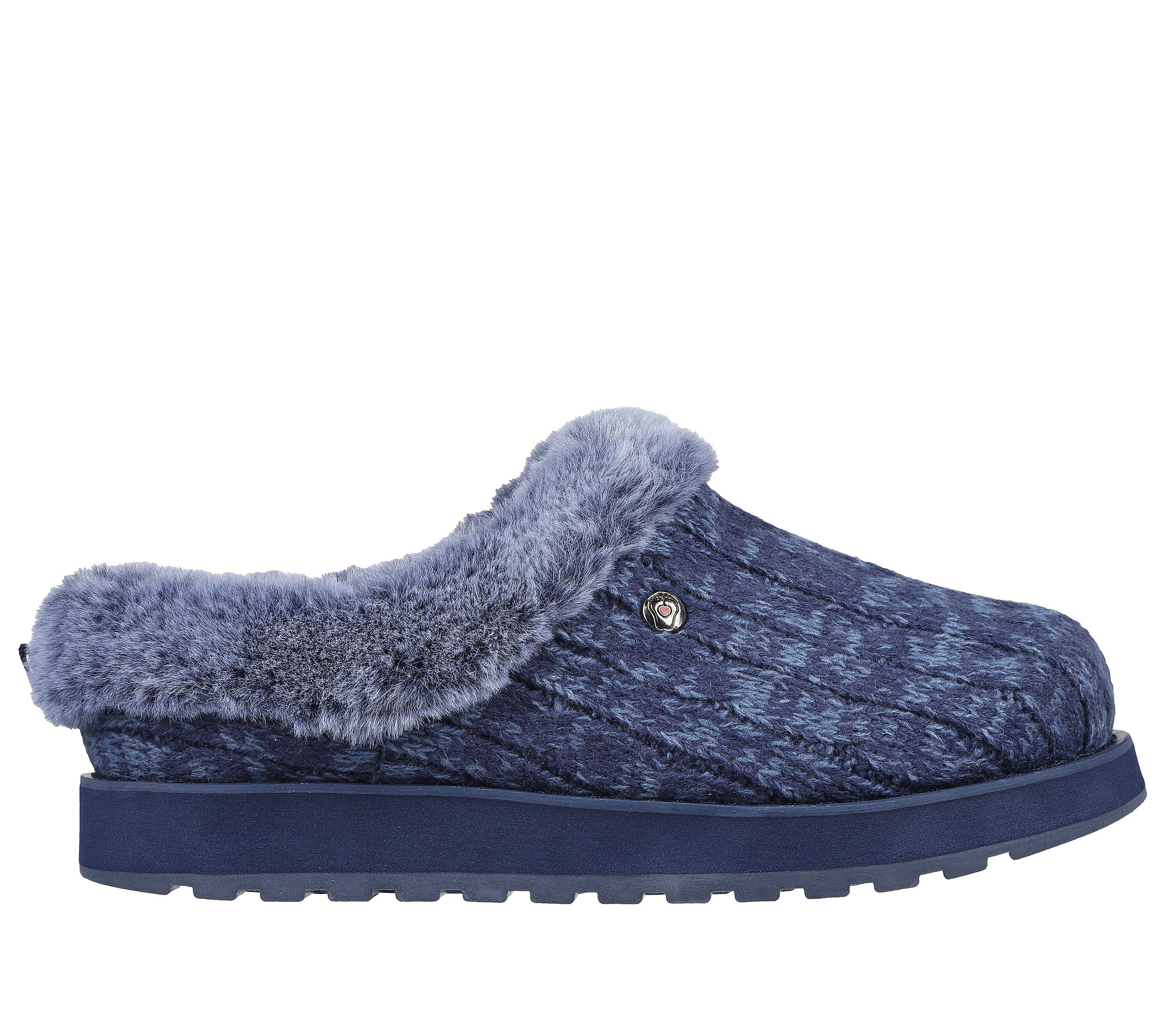 Skechers Women s BOBS Keepsakes Ice Angel Mule in Navy Blue Blue Size 9.0 Wide