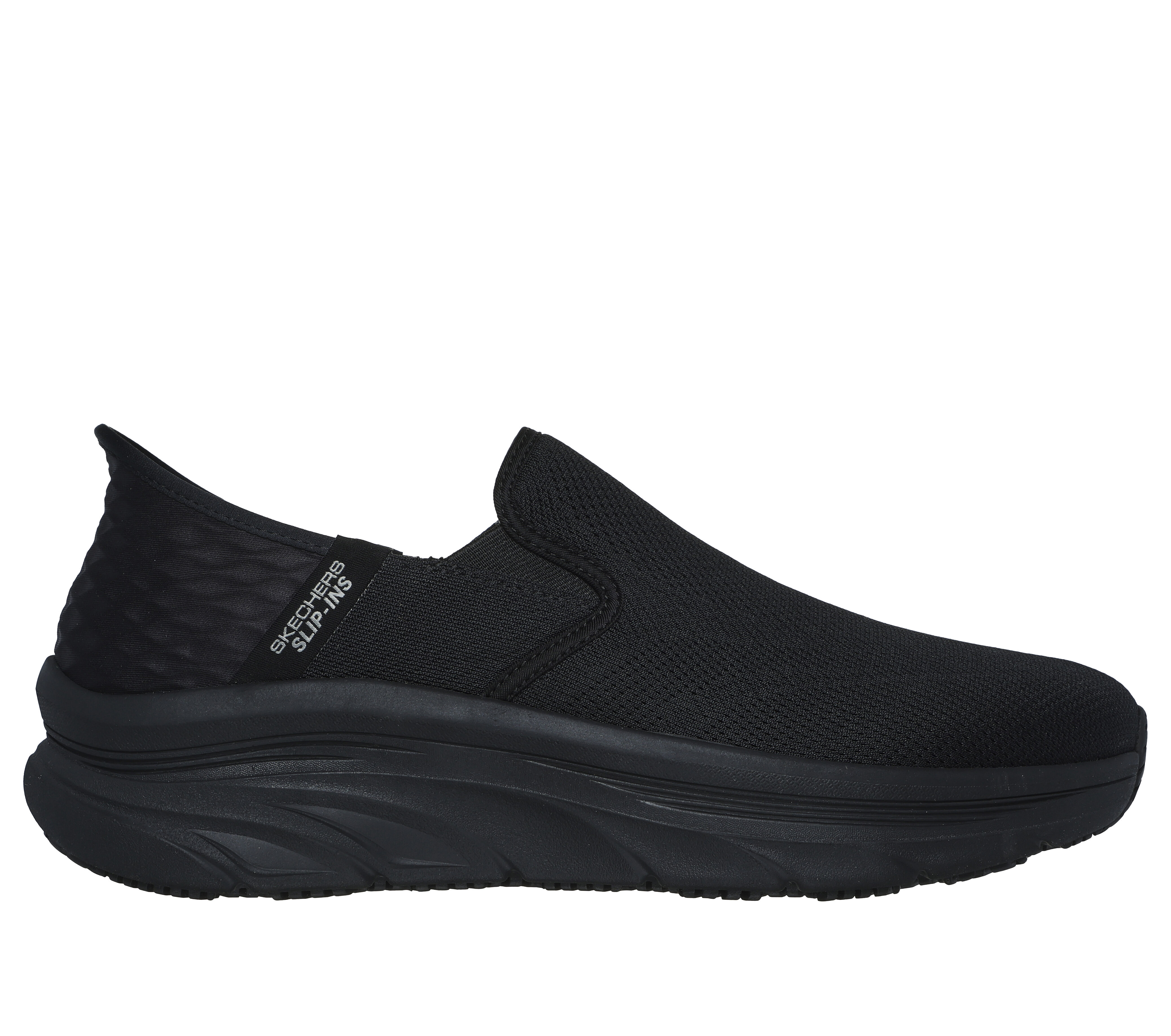 Black non slip shoes skechers shop