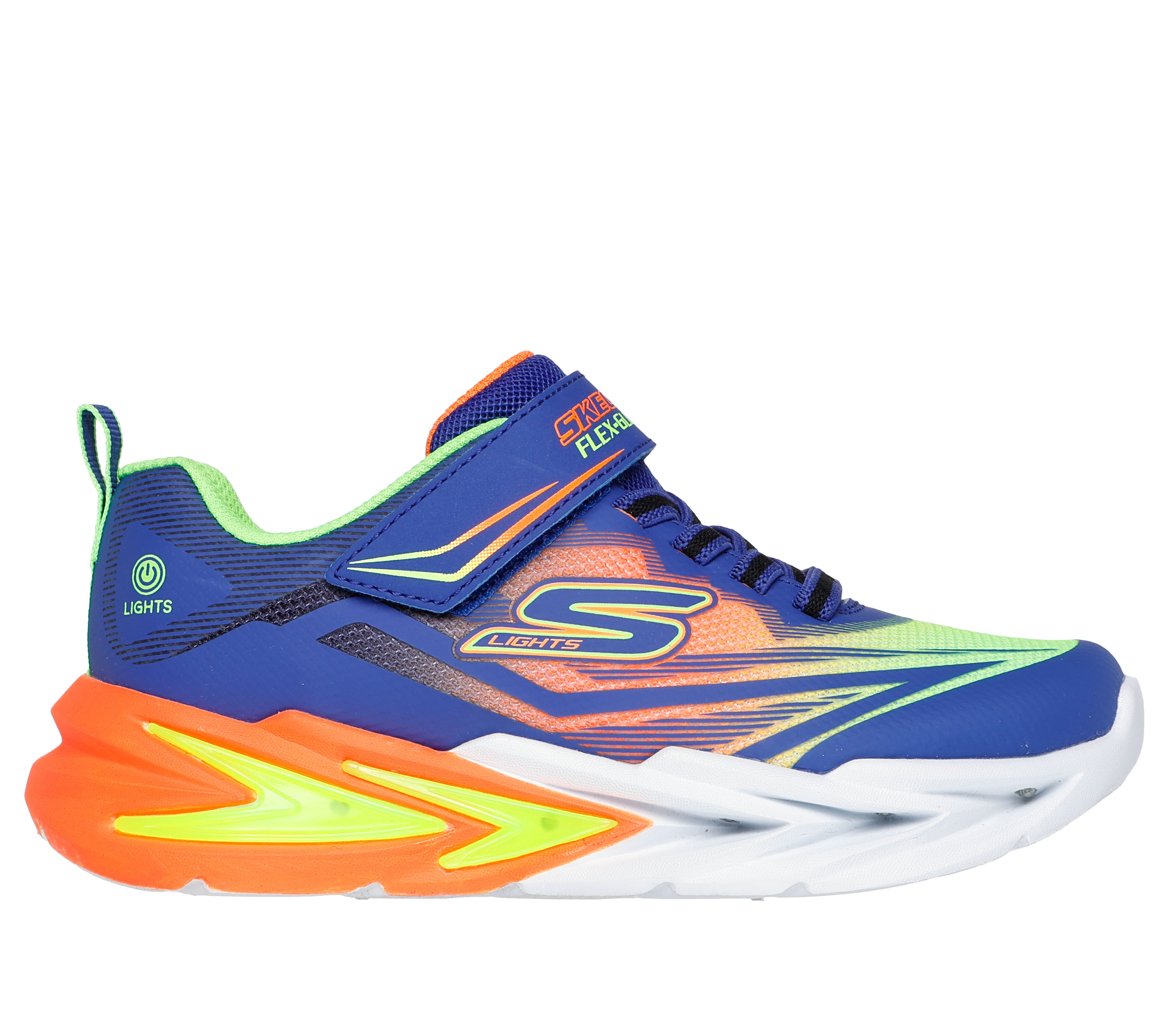 Blue and orange skechers cheap