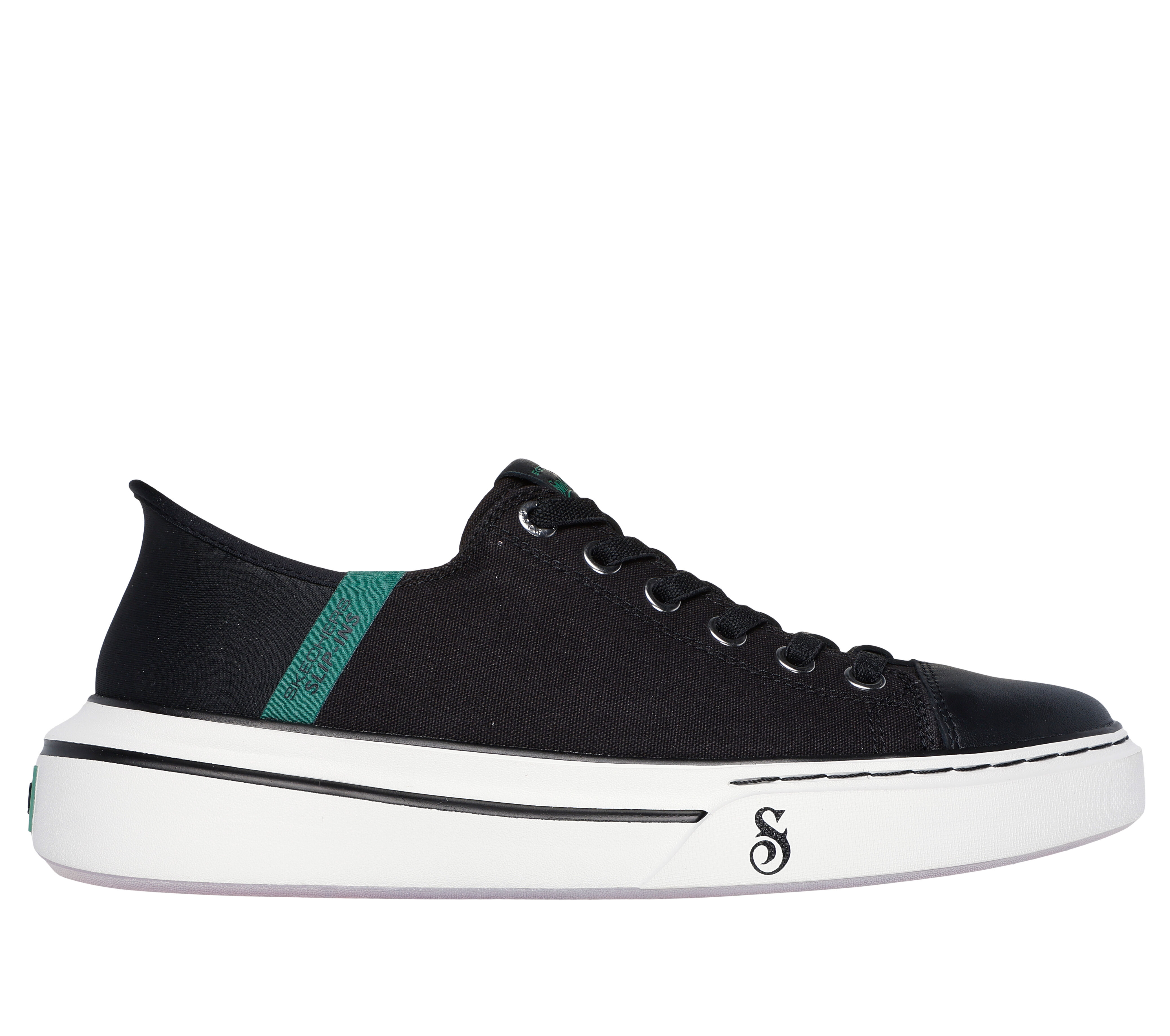Black skechers canvas cheap