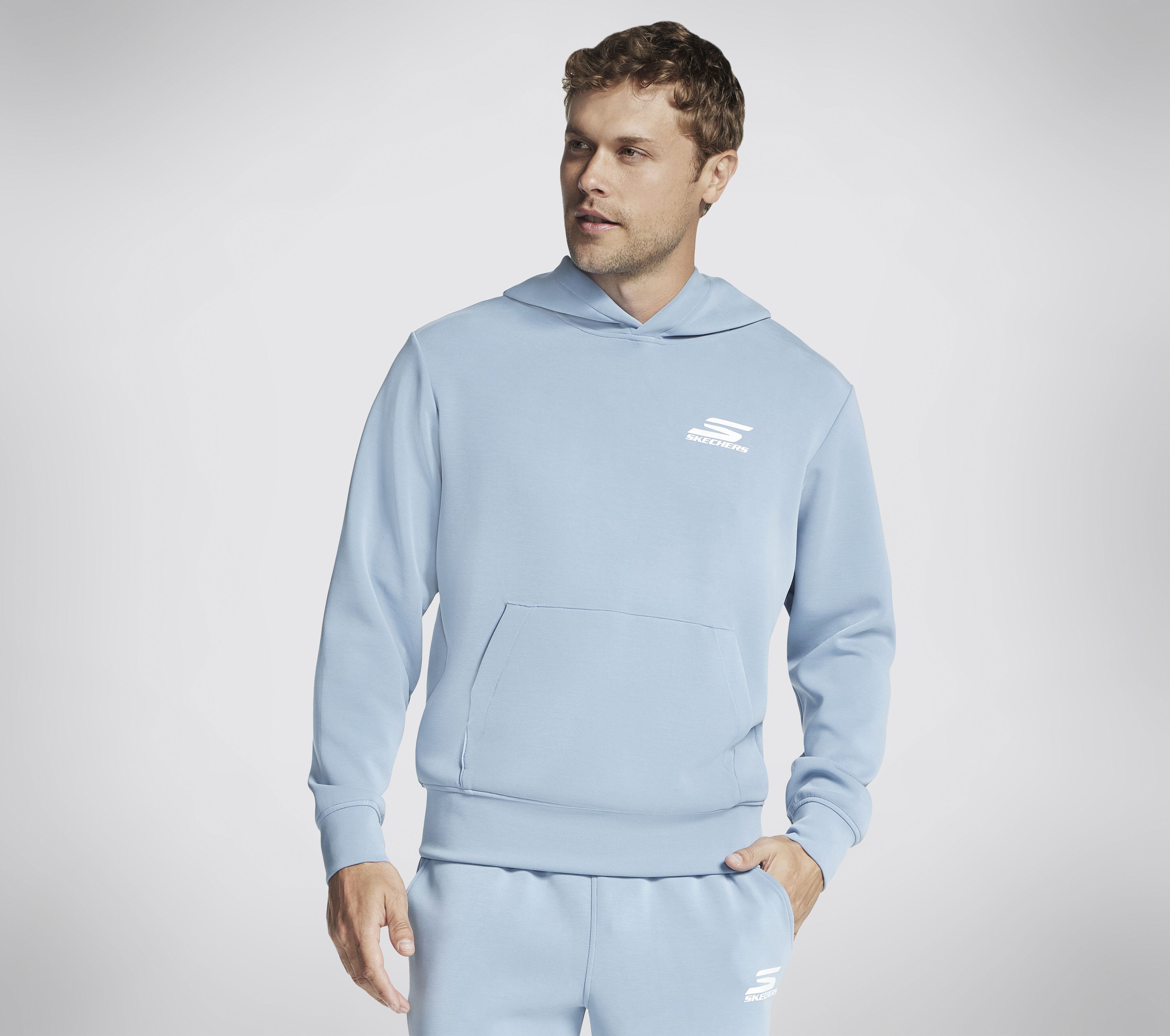 Blue white hoodie clearance