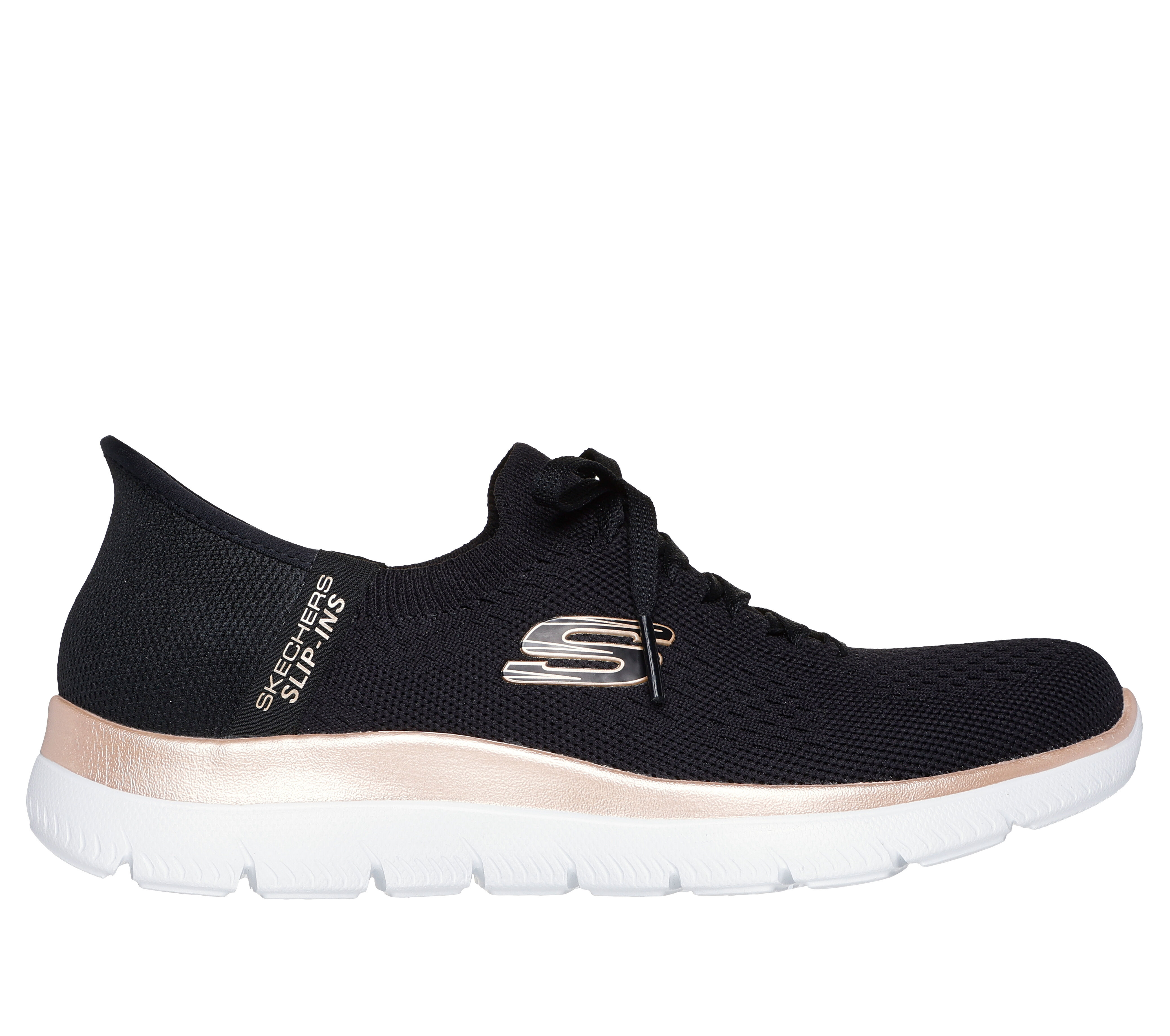 Rose gold slip on sneakers discount