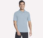 GO GOLF GO DRI All Day Stripe Polo, BLANC / BLEU, large image number 0