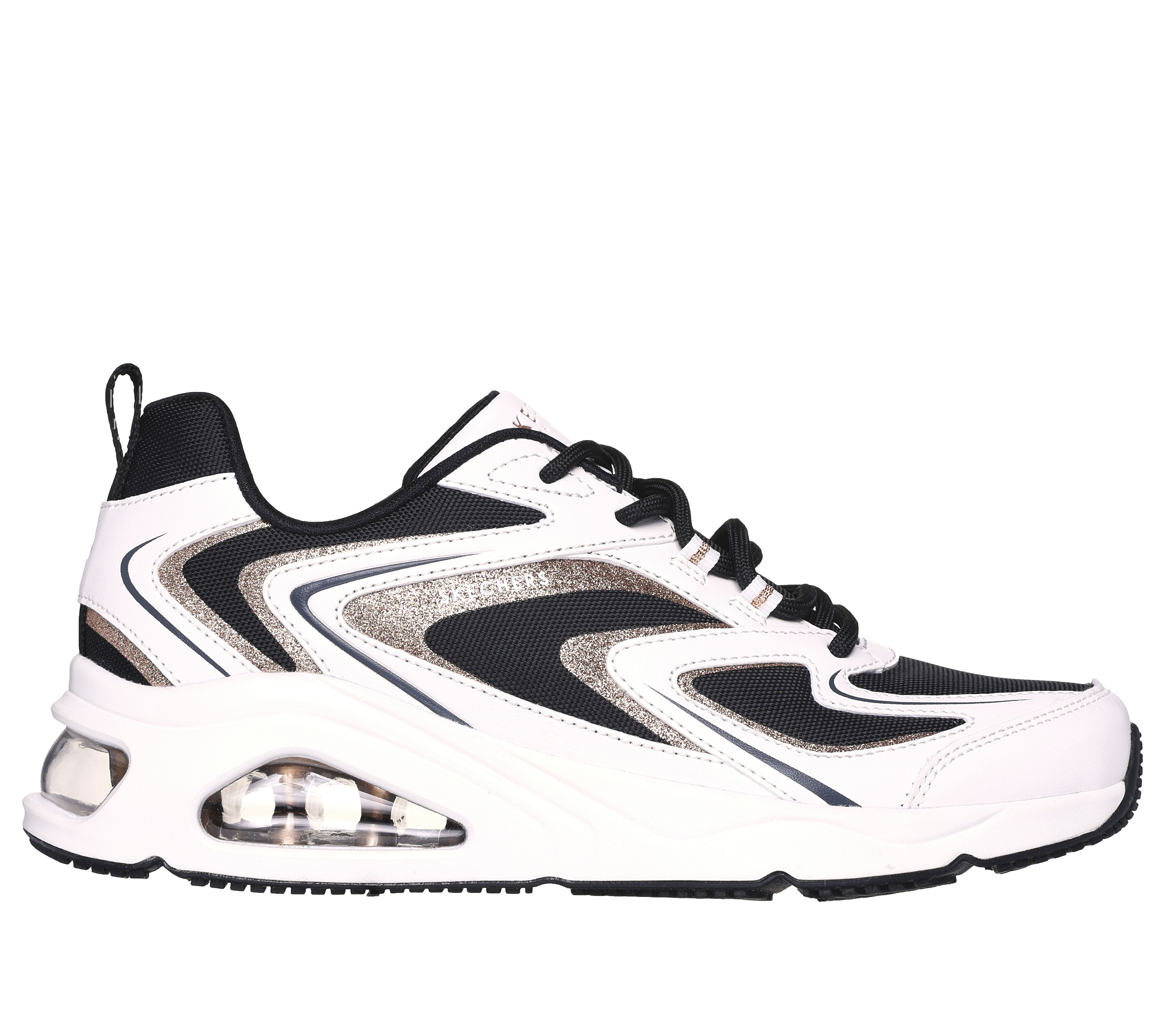 New black 2025 and white skechers