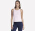 GO WALK Shelf Bra Tank, PINK / SILVER, swatch
