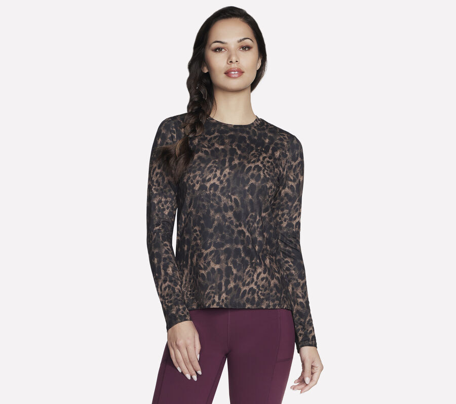 GO DRI Serene Cheetah Long Sleeve, BEIGE / TAUPE, largeimage number 0