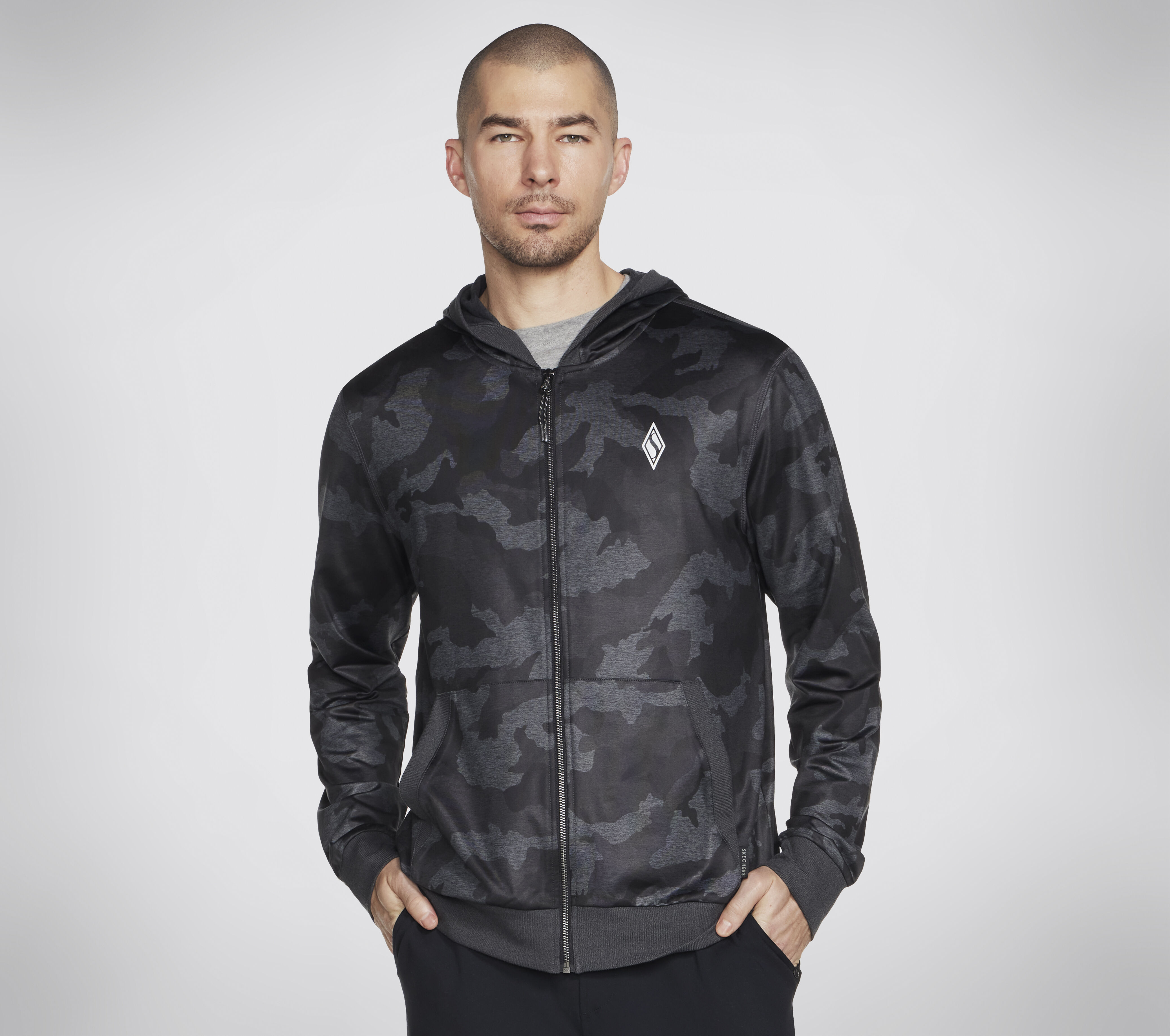 Shop the SKECH KNITS ULTRA GO Camo Full Zip Hoodie SKECHERS CA