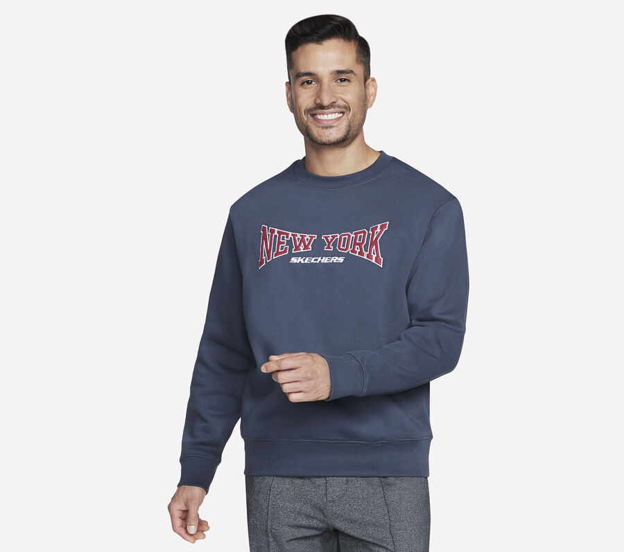 Skech-Sweats NY Crew, GRIS ANTHRACITE / BLEU MARINE, largeimage number 0