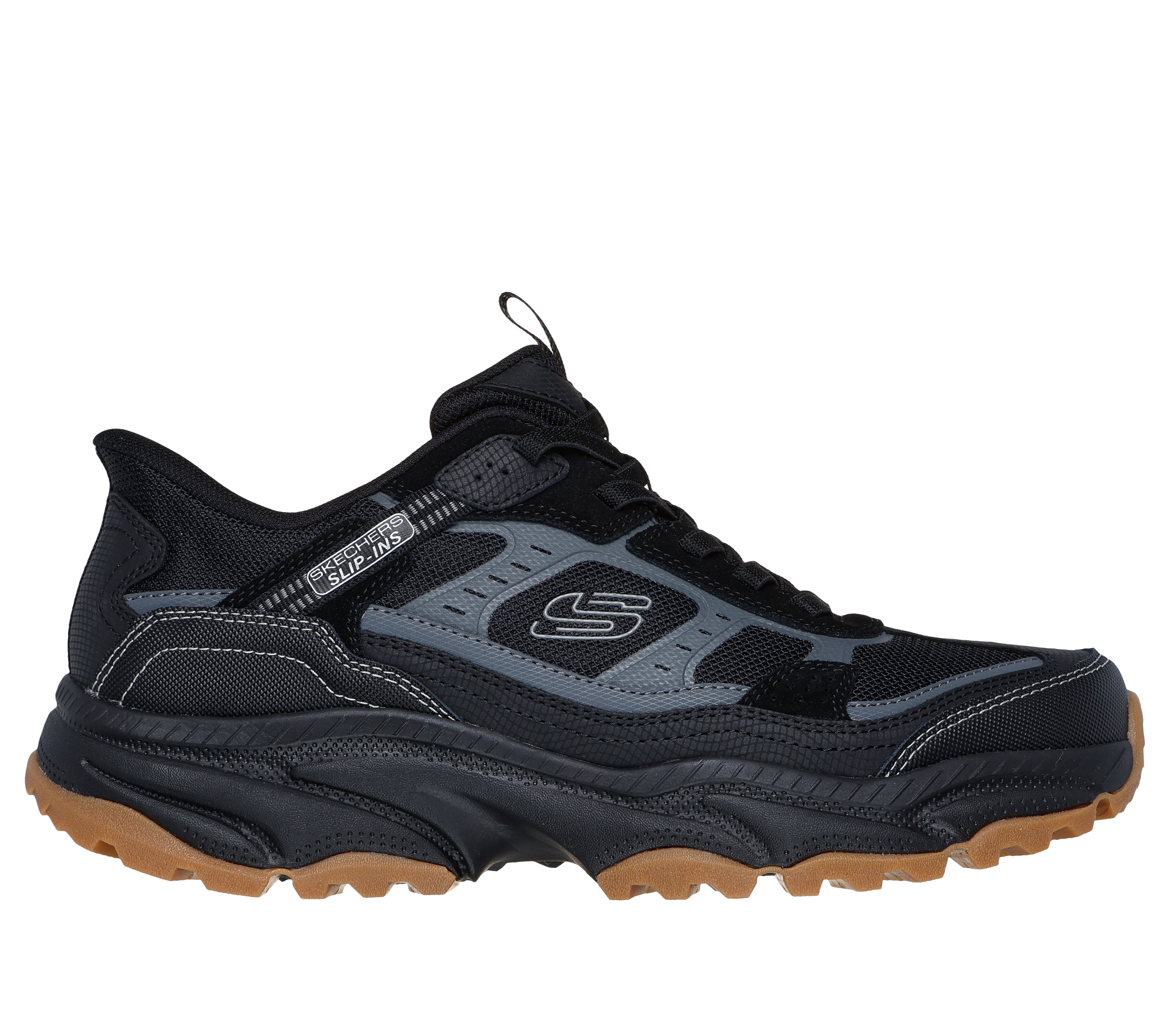 Skechers Men s Slip ins Vigor AT Slip On Shoes in Black Size 10.0 Medium Width