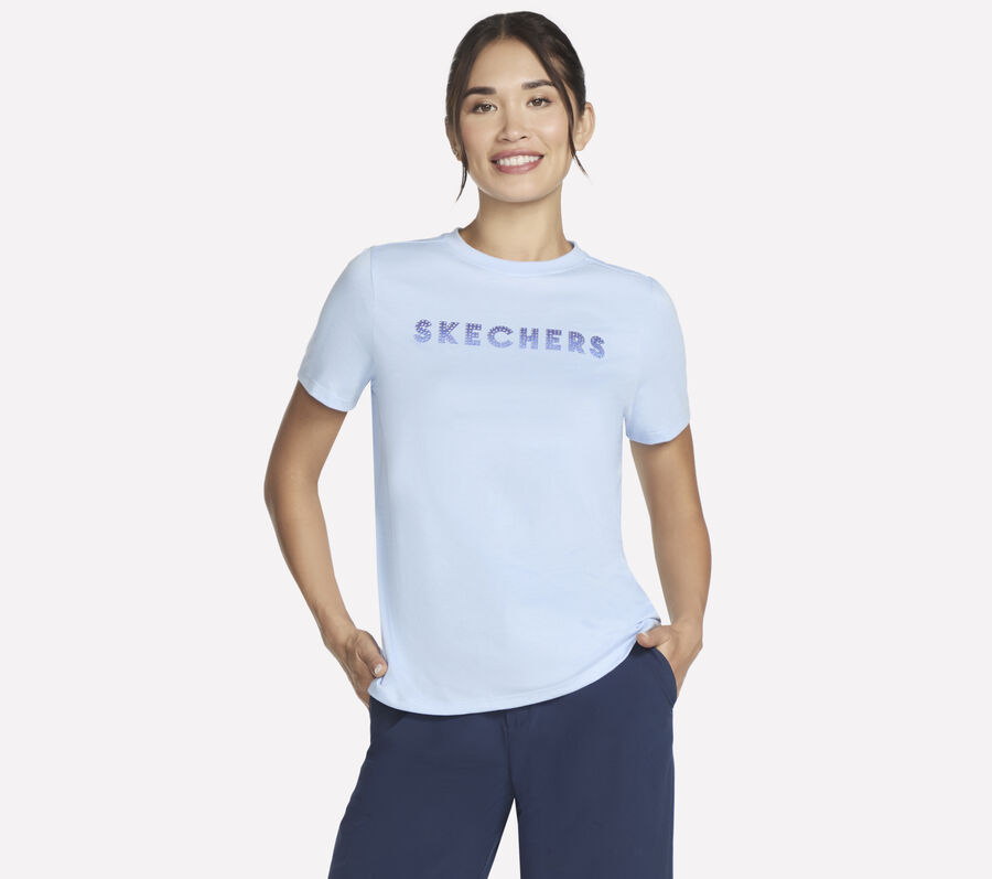 Gradient Short Sleeve Tee, BLANC / LAVANDE, largeimage number 0