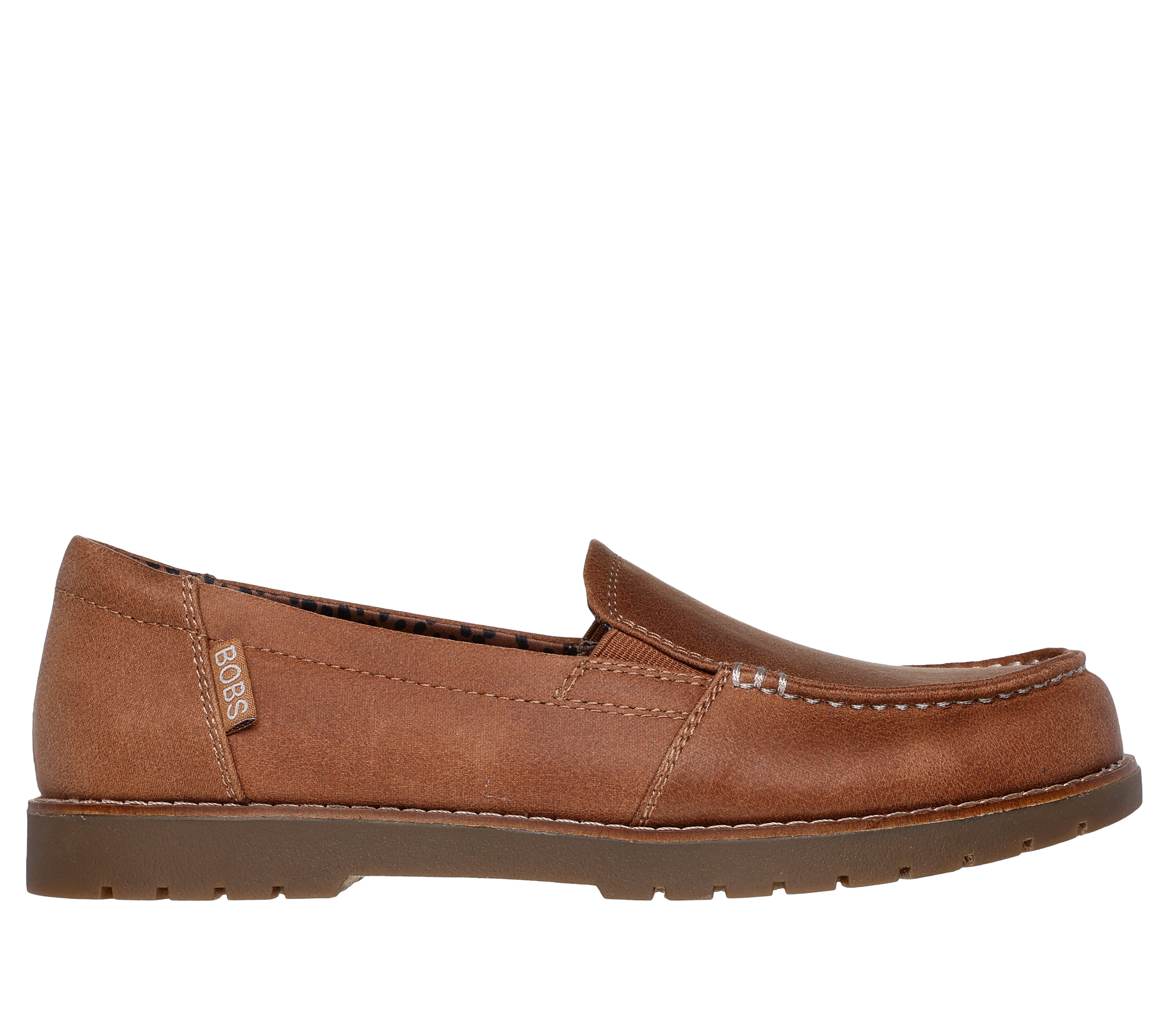 Skechers Women s BOBS Chill Lugs Central Look Slip On Shoes in Chestnut Size 7.0 Vegan Medium Width Machine Washable