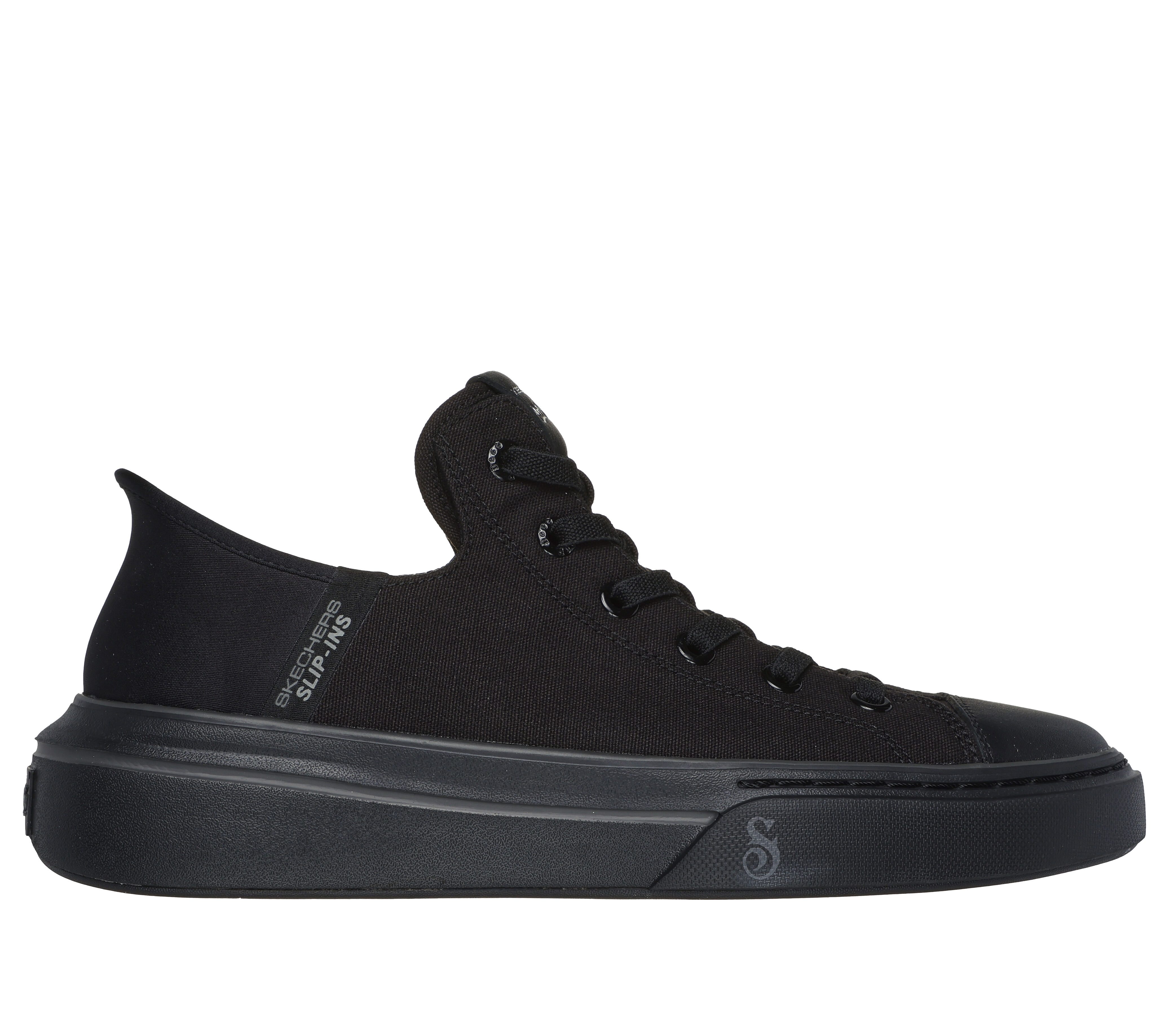 Black skechers canvas cheap