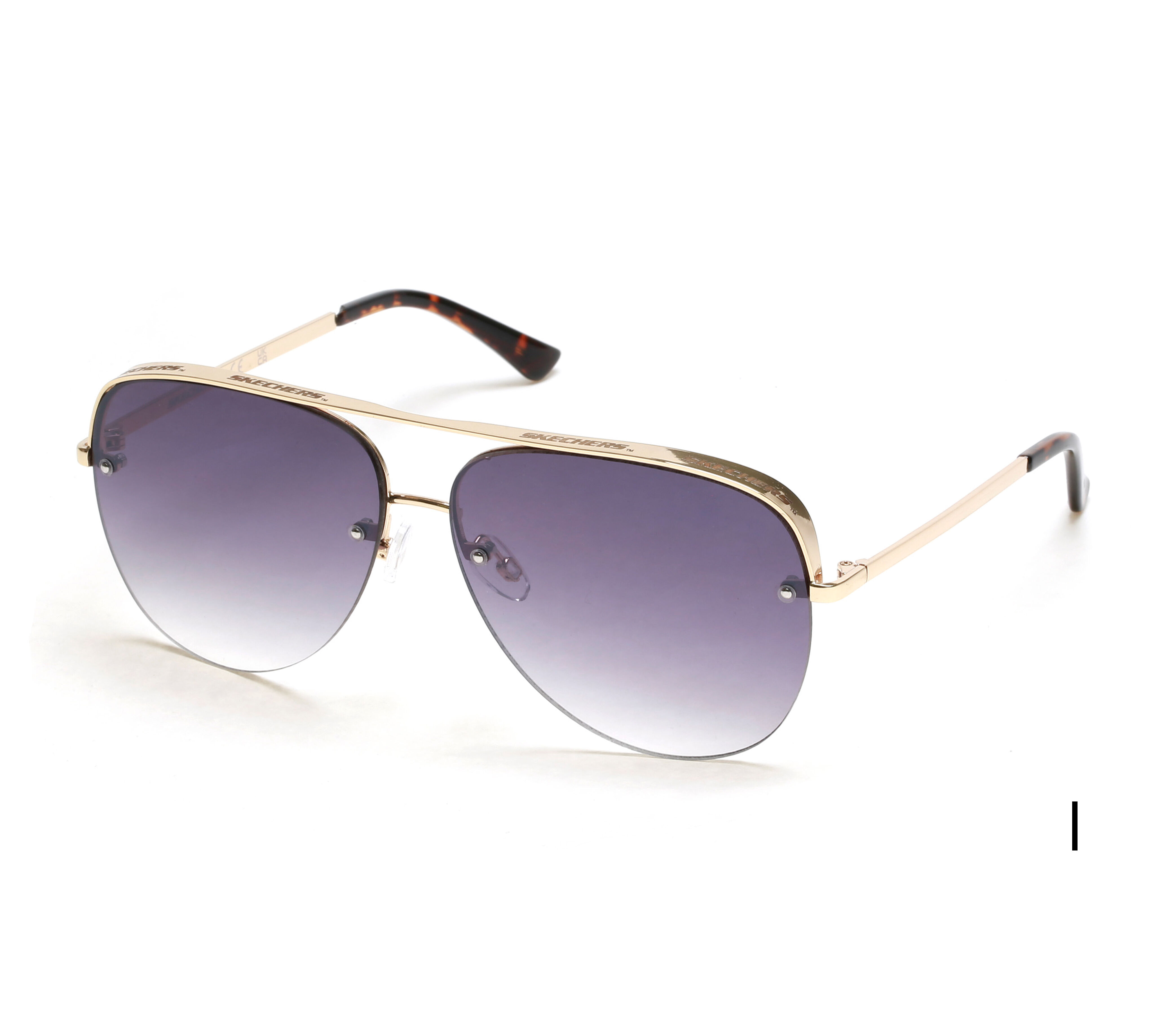 Semi Rimless Metal Aviator