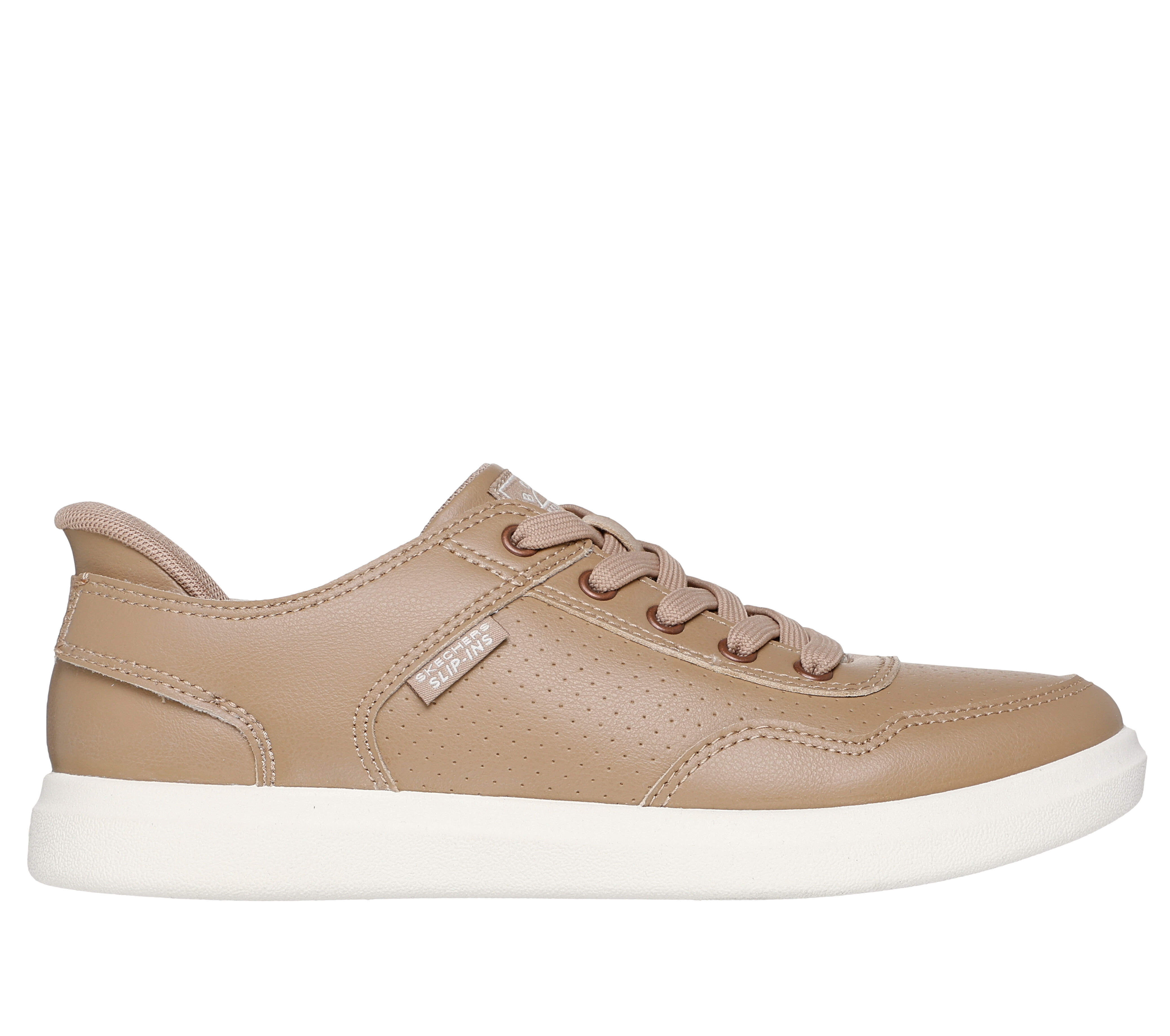 Skechers Women s Slip ins BOBS D Vine So Flattered Sneaker in Tan Size 8.0 Medium Width