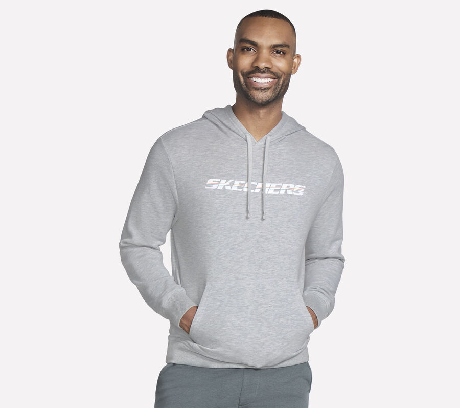 Heritage Strikethrough Hoodie, LIGHT GRAY, largeimage number 0