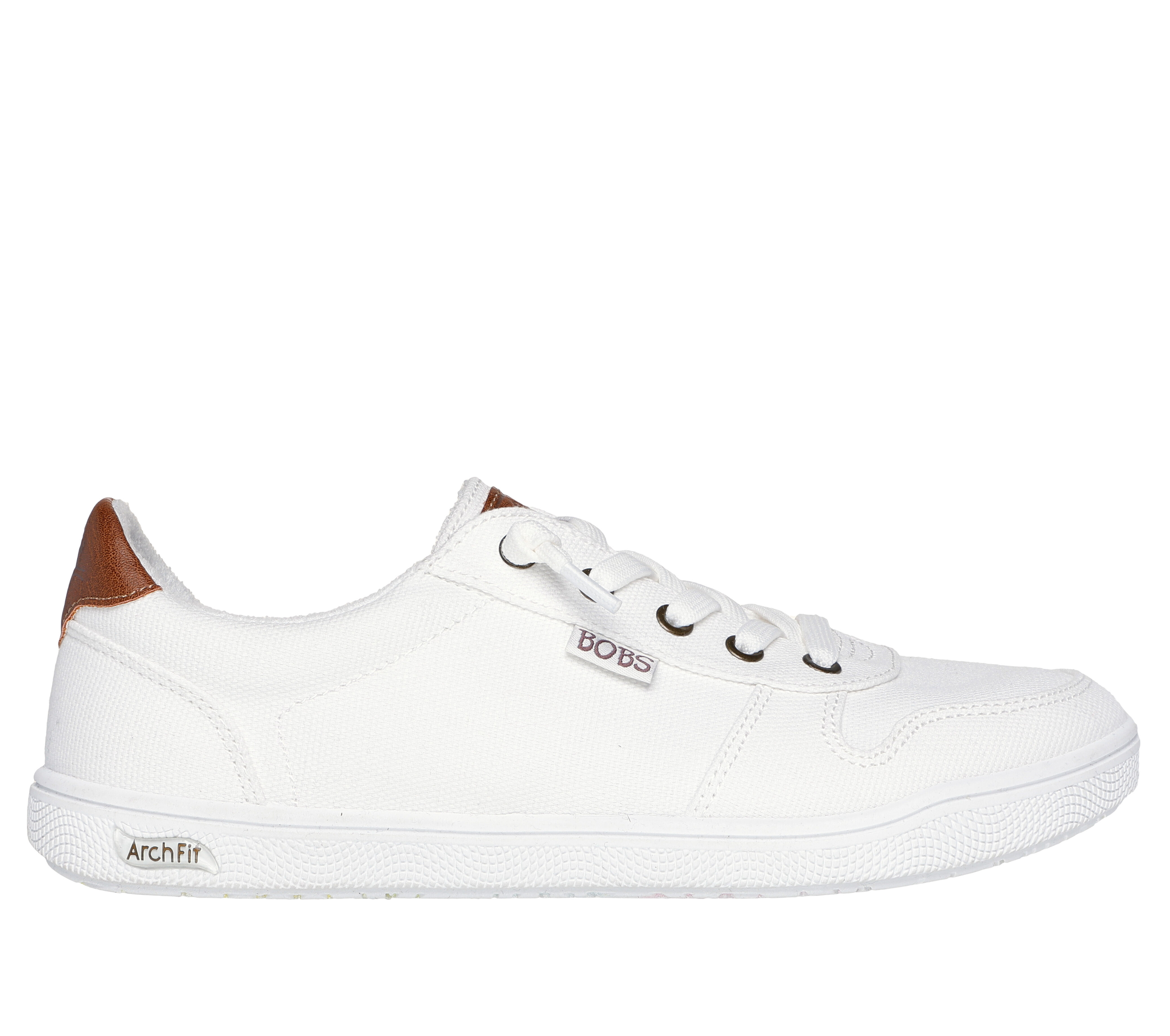 Skechers Women s BOBS Arch Fit B Cute Epic Flair Slip On Shoes in Off White Size 6.0 Vegan Medium Width Machine Washable