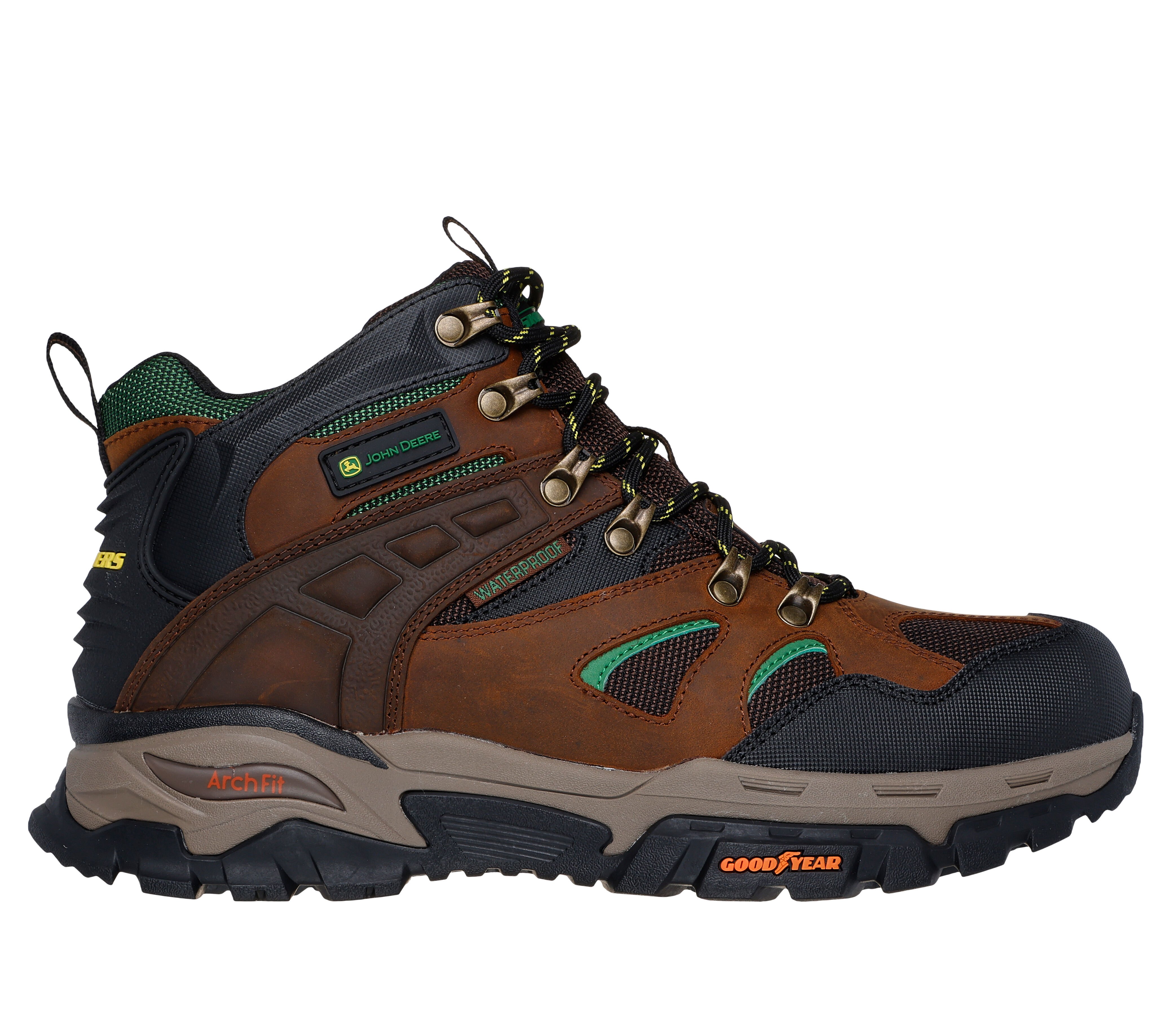 Skechers Men s John Deere Arch Fit Tarver Boots in Brown Size 10.0 Medium Width