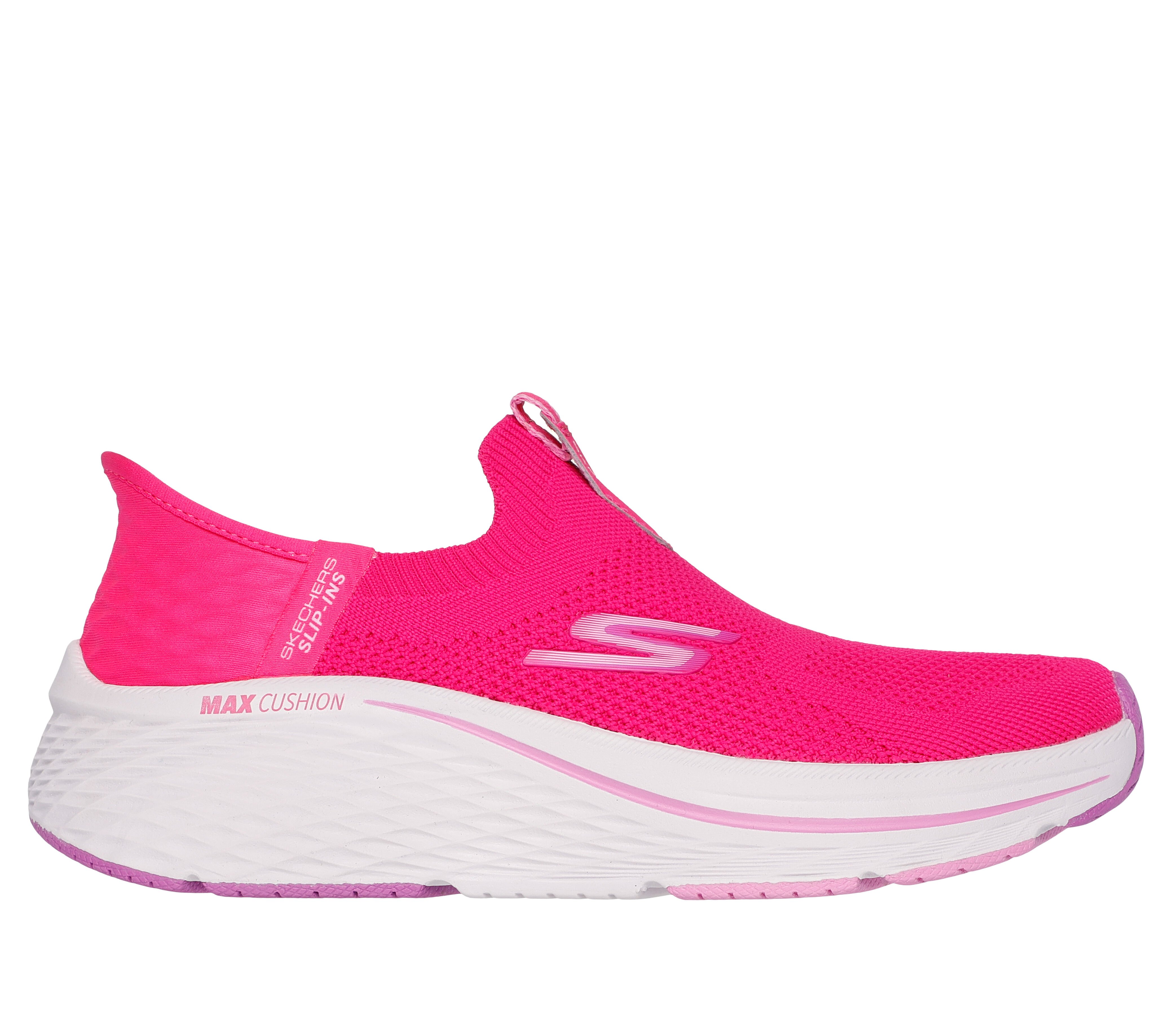Skechers Women s Slip ins Max Cushioning Elite 2.0 Sneaker in Fuchsia Size 8.5 Vegan Medium Width Machine Washable