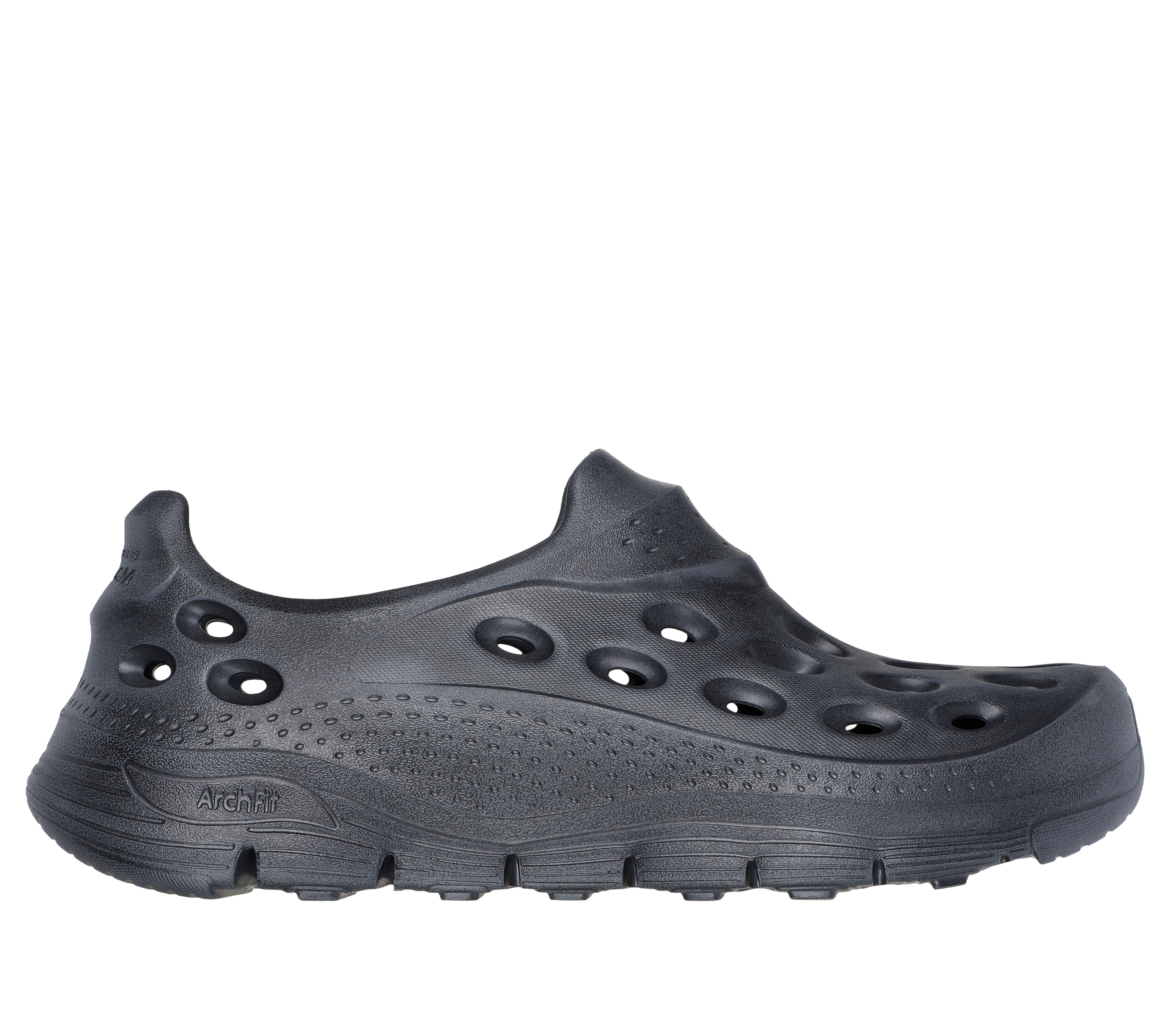 Skechers Men s Arch Fit Go Foam Vintage Vibe Mule in Black Gray Size 12.0 Medium Width Machine Washable
