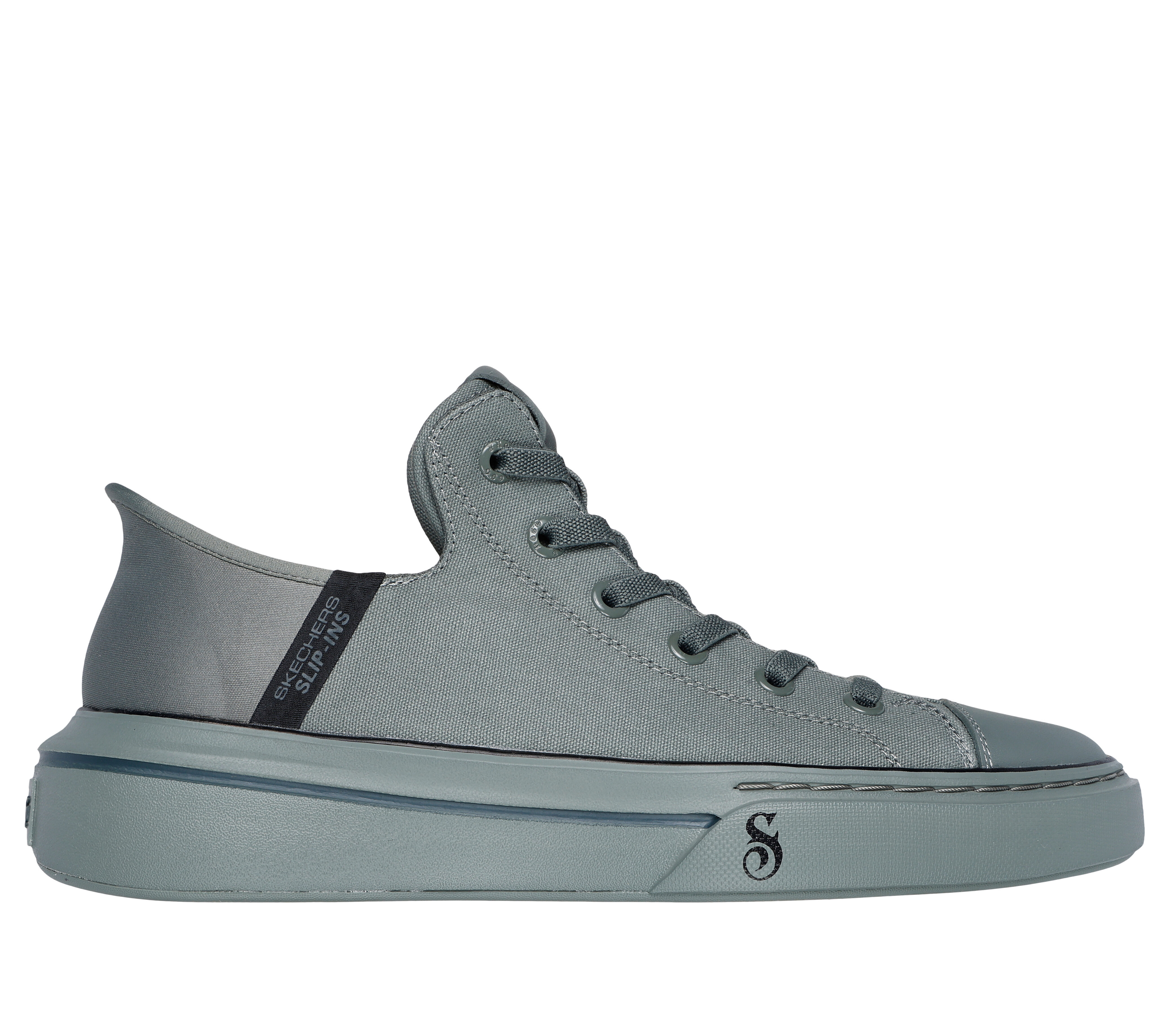 Black skechers canvas clearance