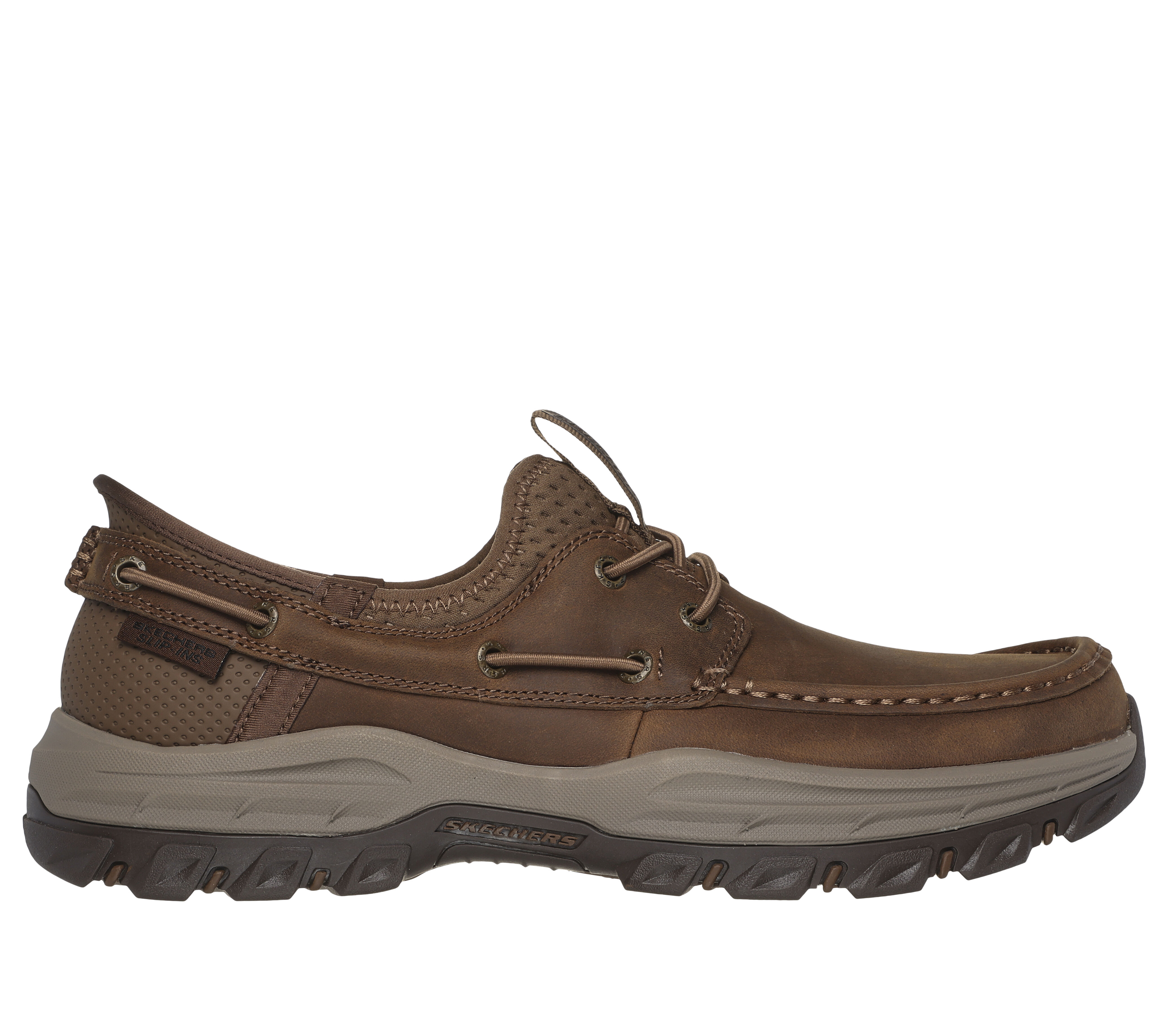 Skechers striped boat shoes store