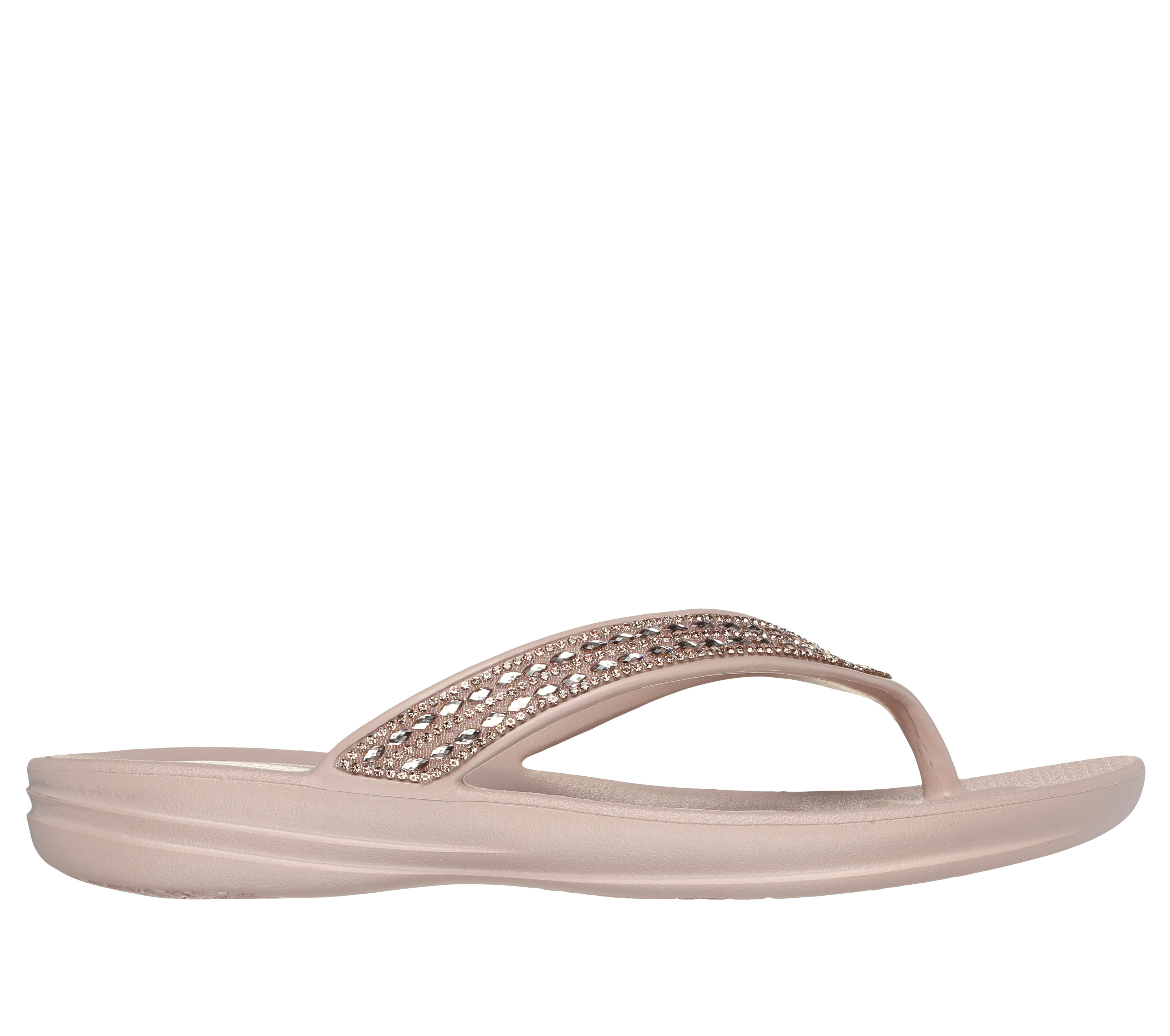 Skechers flip flops with rhinestones top