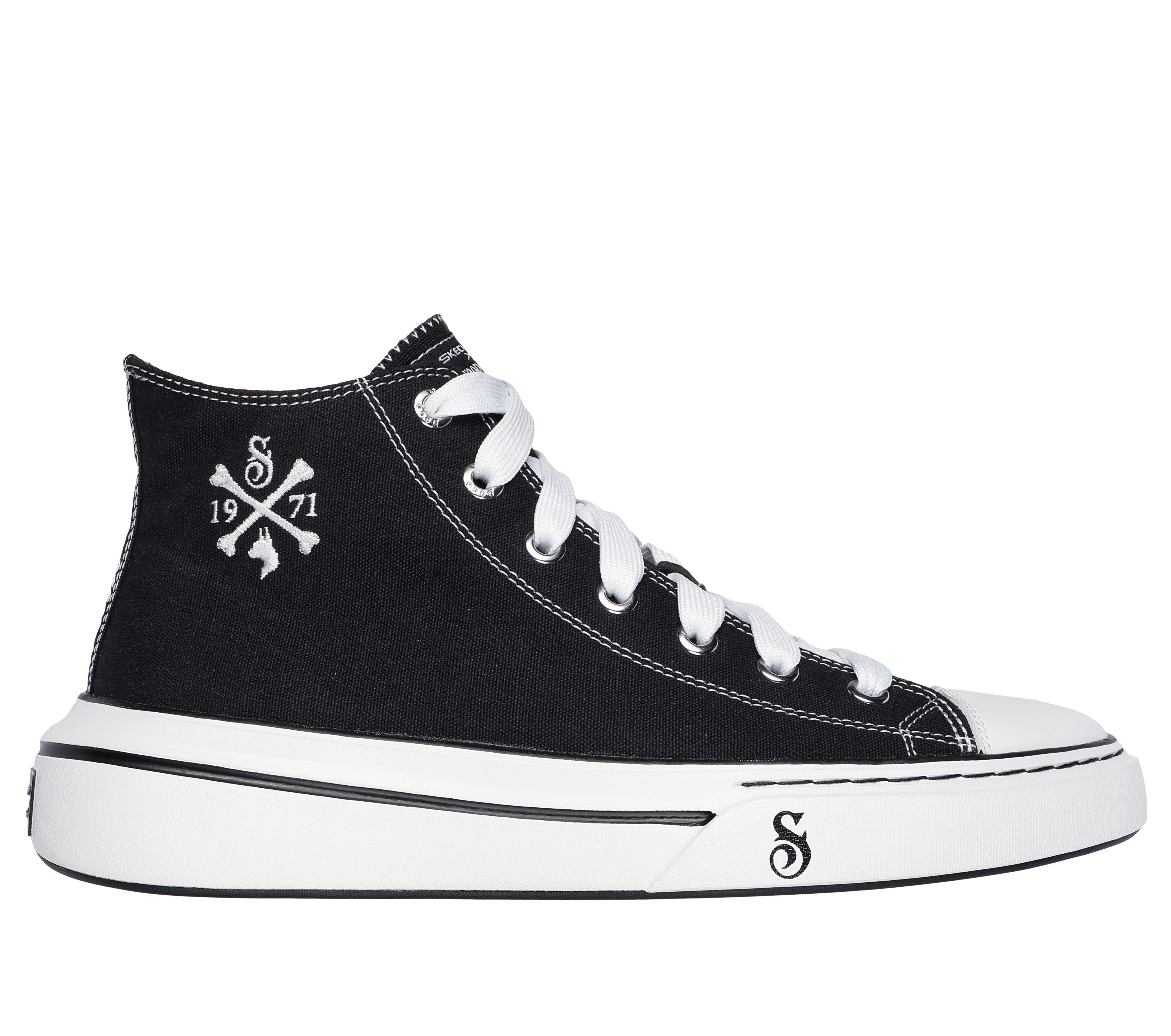 Black high top skechers store
