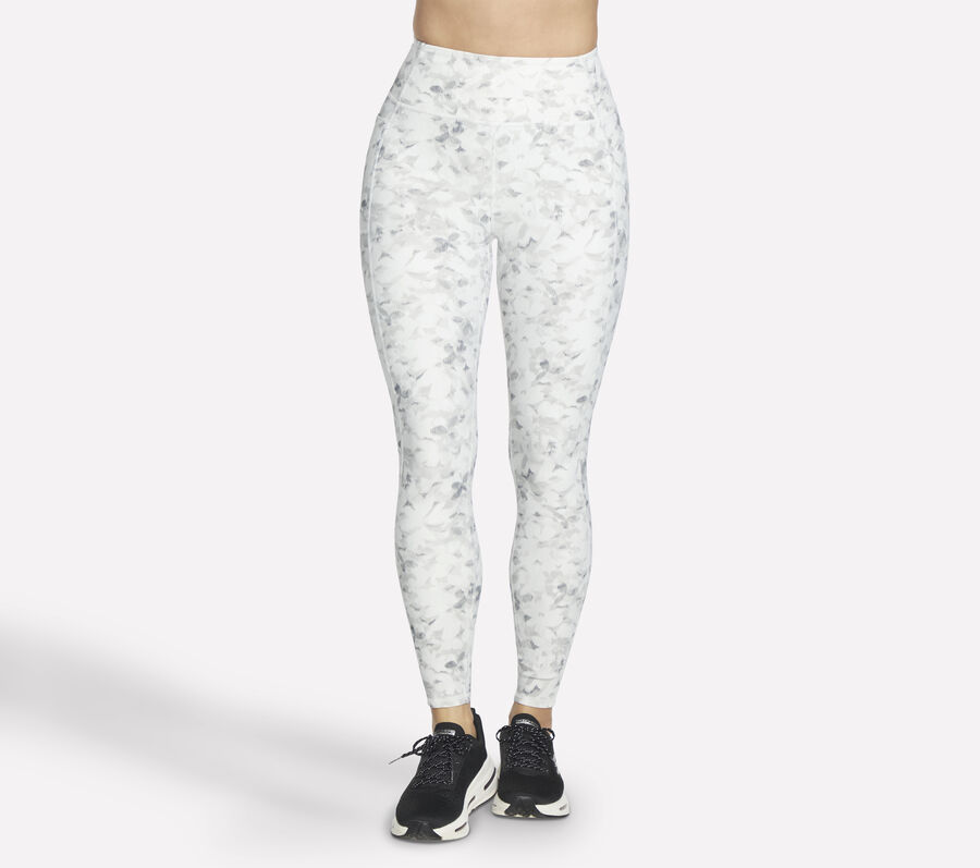 GO FLEX RIB Floral Mirage Full Length High-Waisted Legging, SILVER / GRAY, largeimage number 0